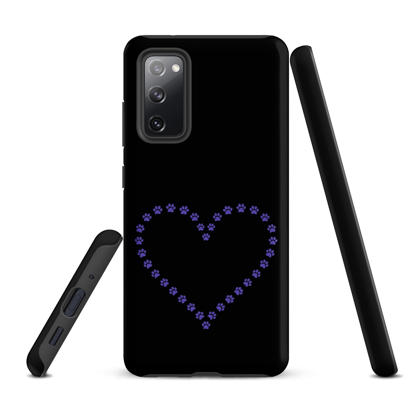 Phone Case for Samsung Galaxy with heart paw print design, perfect for pet lovers and animal enthusiasts, offering stylish protection.
