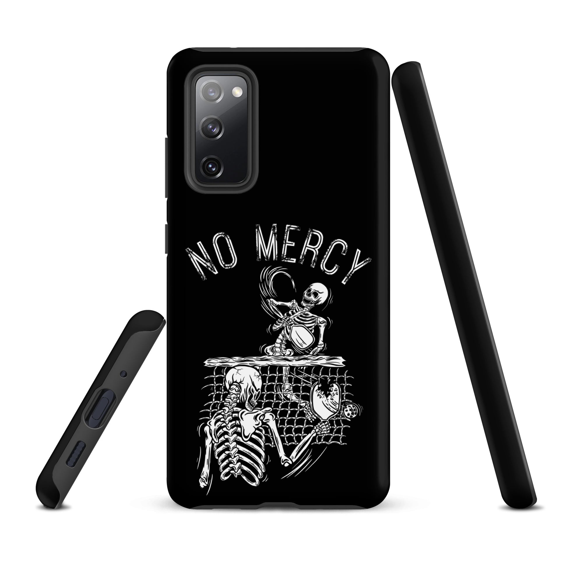 Pickleball Samsung Galaxy Case with 'No Mercy' design for fierce players.
