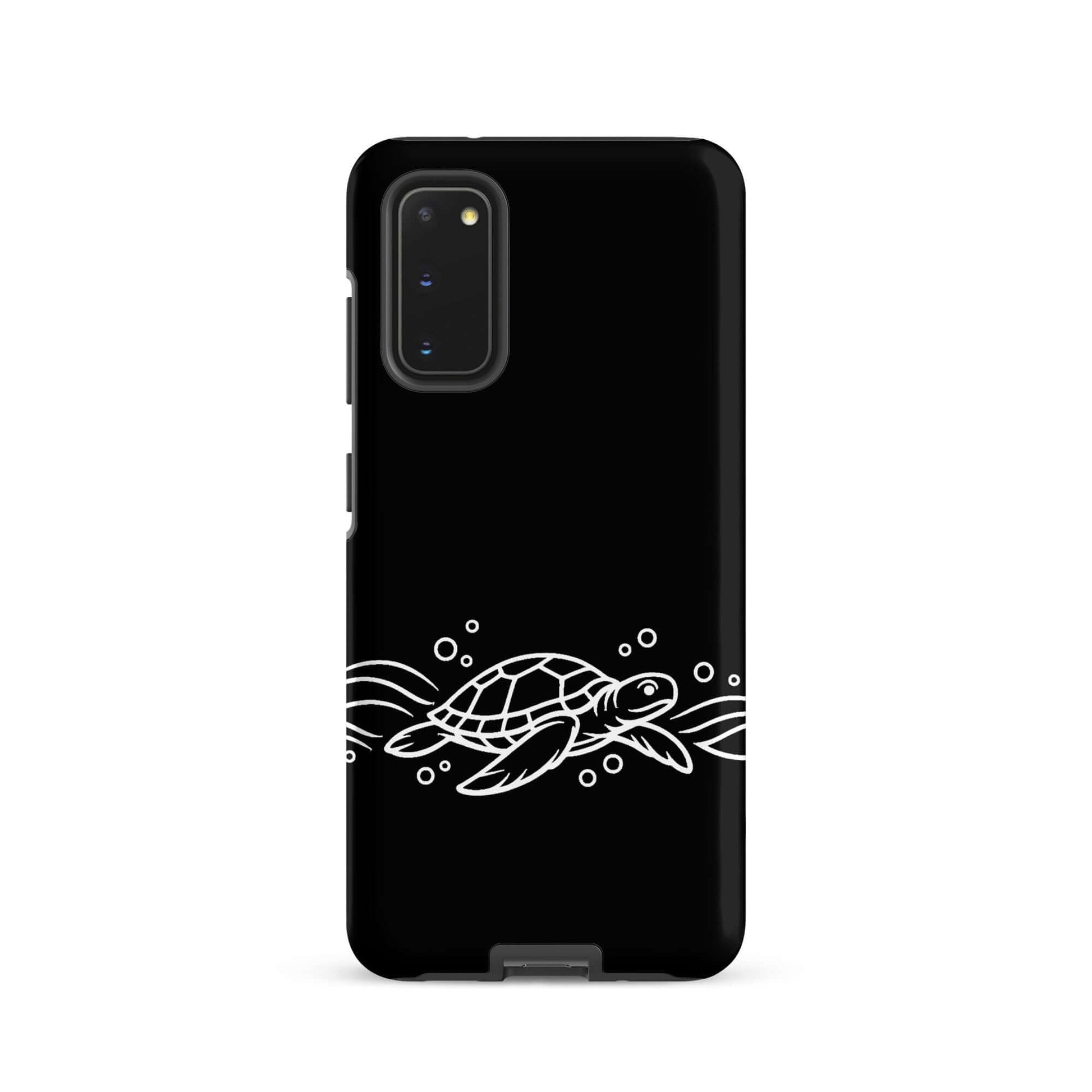 Phone Case for Samsung Galaxy featuring a minimalist sea turtle and waves design.