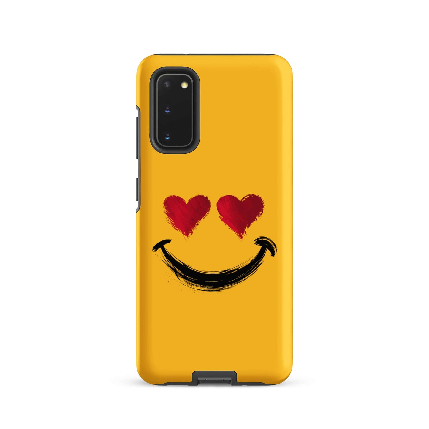 Phone Case for Samsung Galaxy with heart‑eyes smiley art, vibrant colors, and bold style.