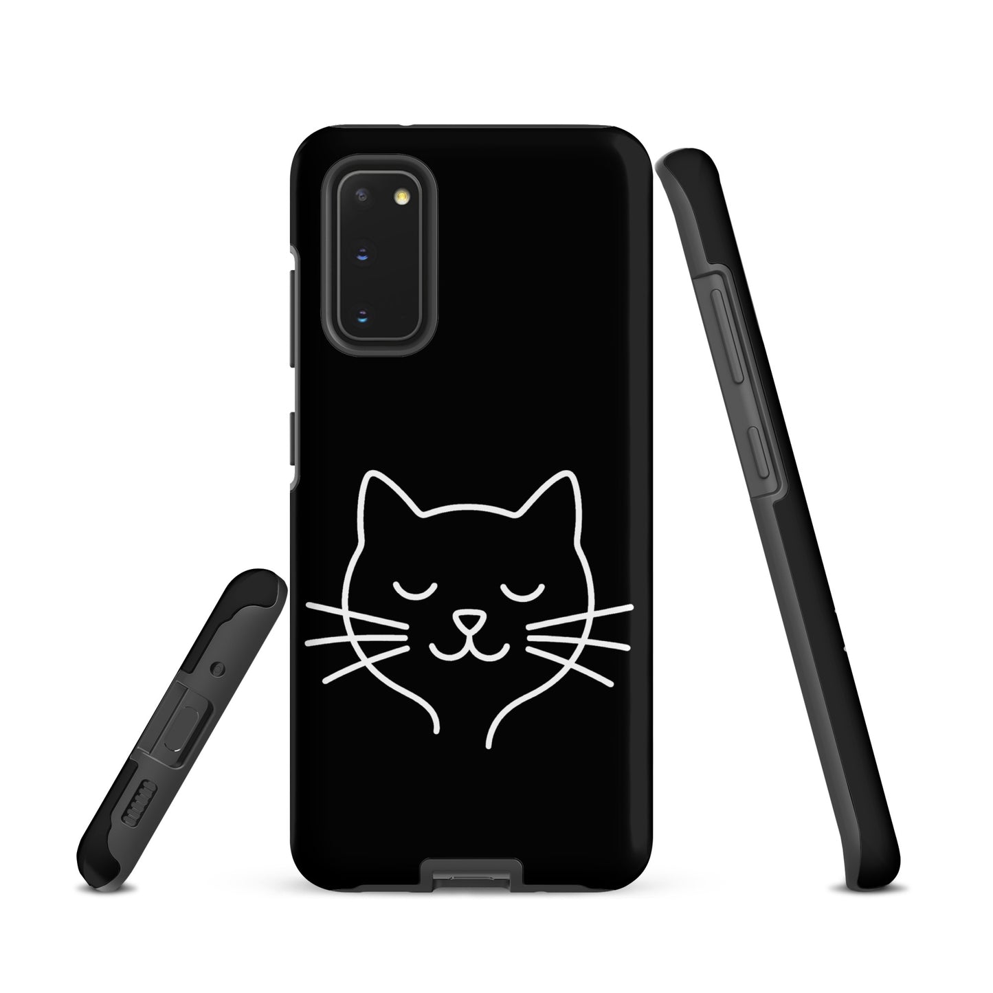 Phone Case for Samsung Galaxy with cute minimalist cat line art design, ideal for cat lovers seeking style and protection.