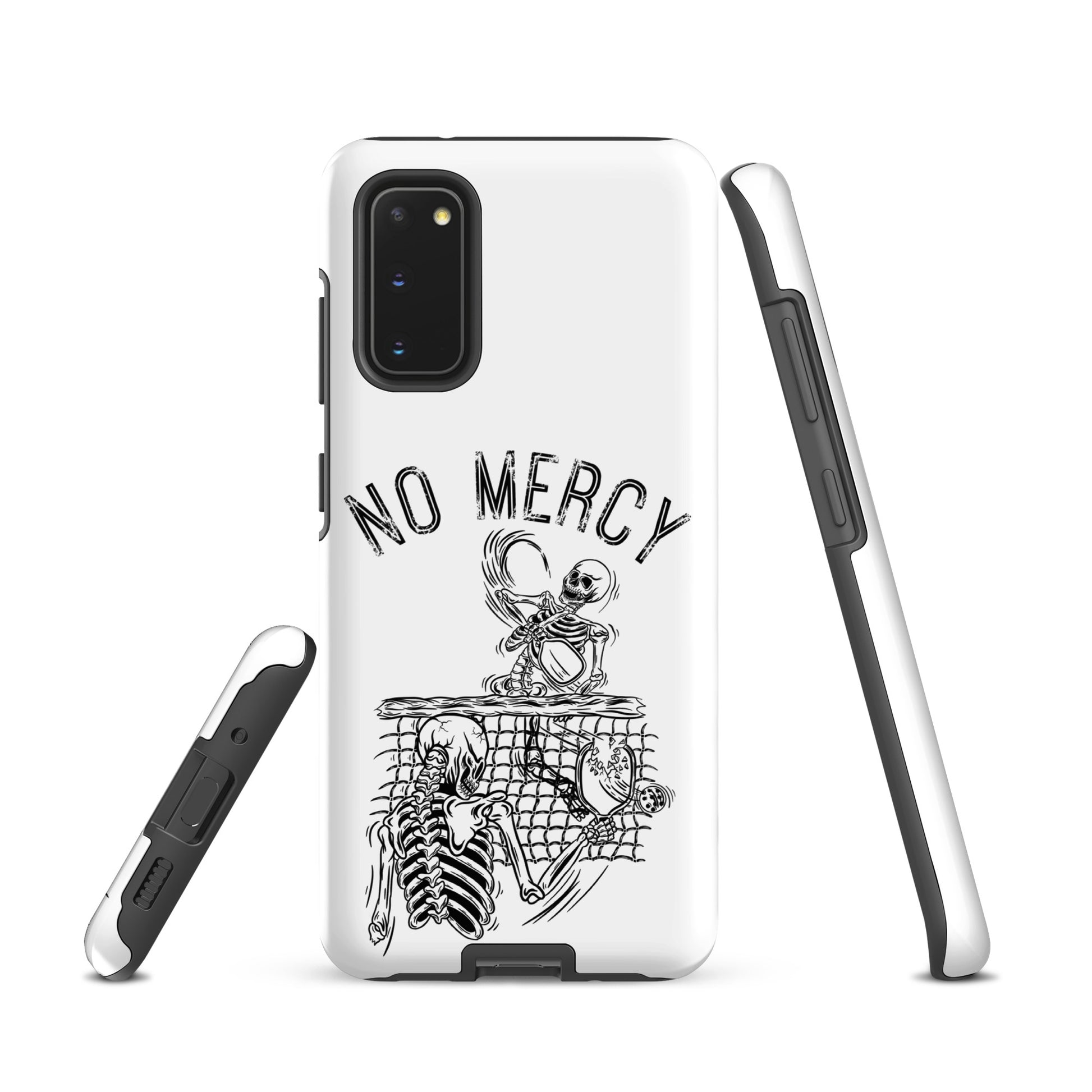 Pickleball Samsung Galaxy Case with 'No Mercy' skeleton design
