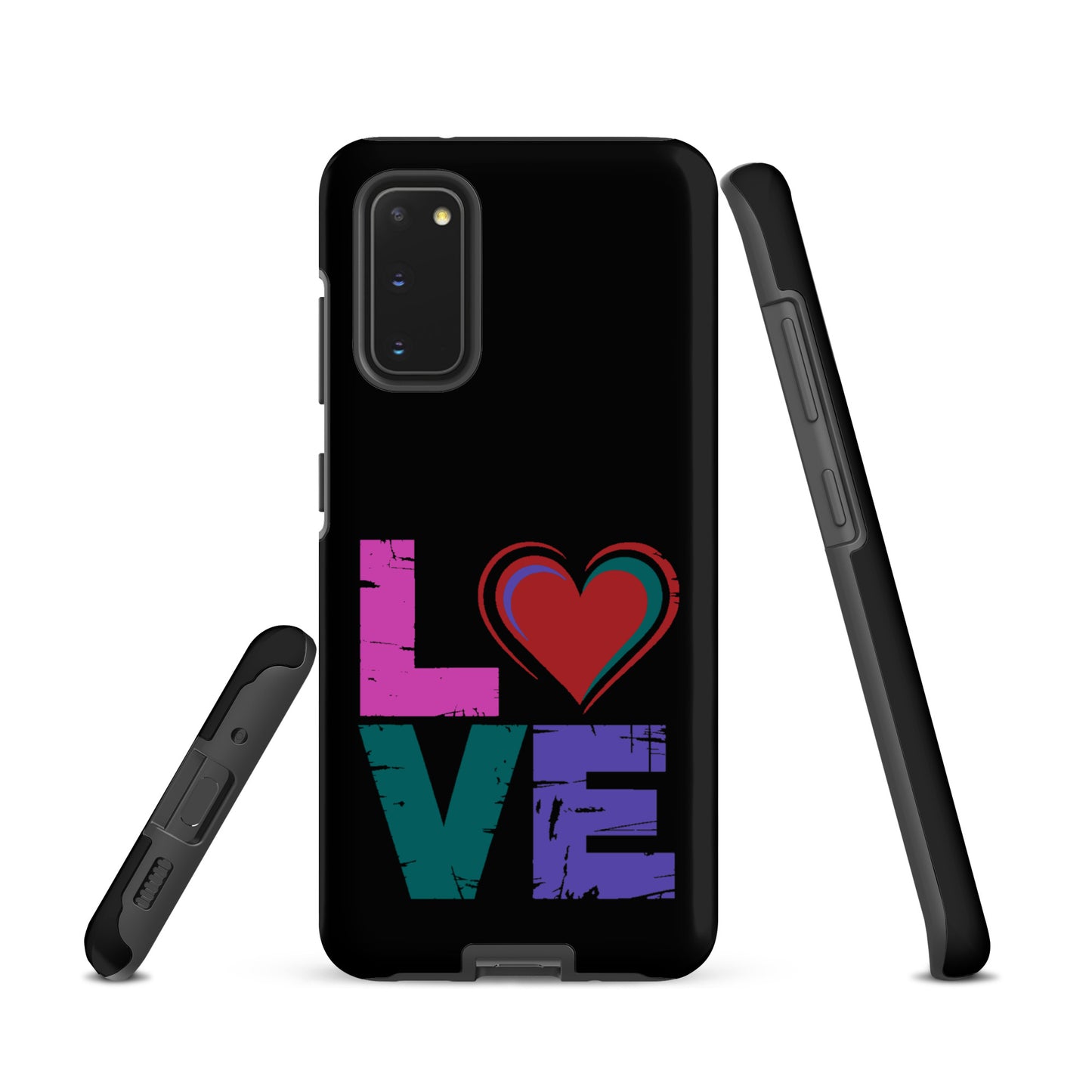 Phone Case: Love Dual Layer for Samsung Galaxy - Stylish and protective case with heart design