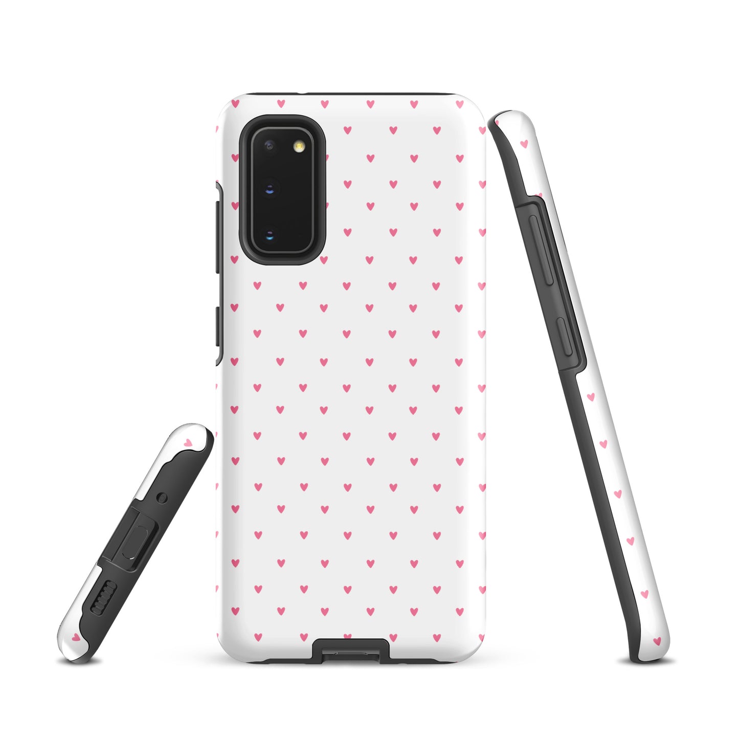 Phone Case for Samsung Galaxy with heart-dot pattern and polka-dot style, minimalist and stylish design, perfect for personality and charm.