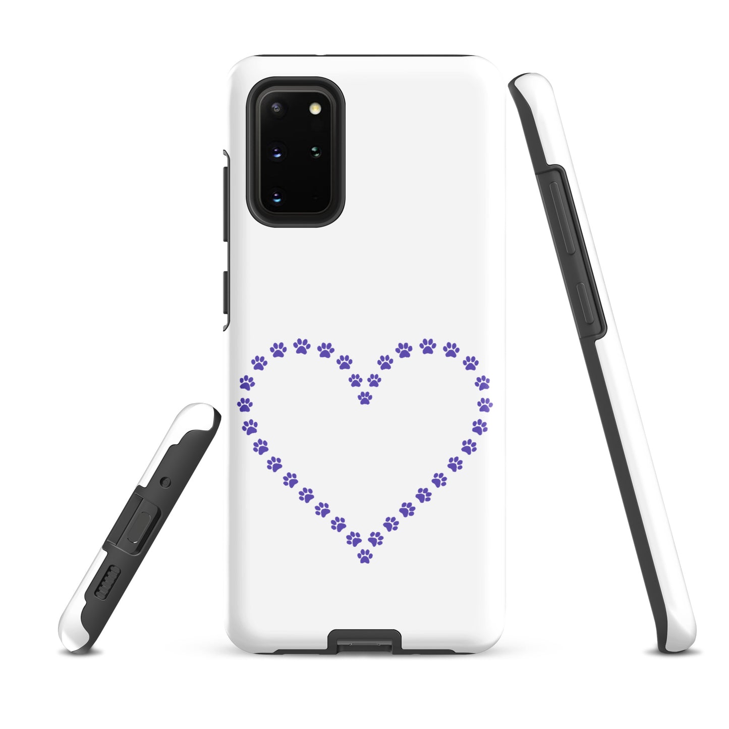 Phone Case for Samsung Galaxy with paw print heart design for pet lovers