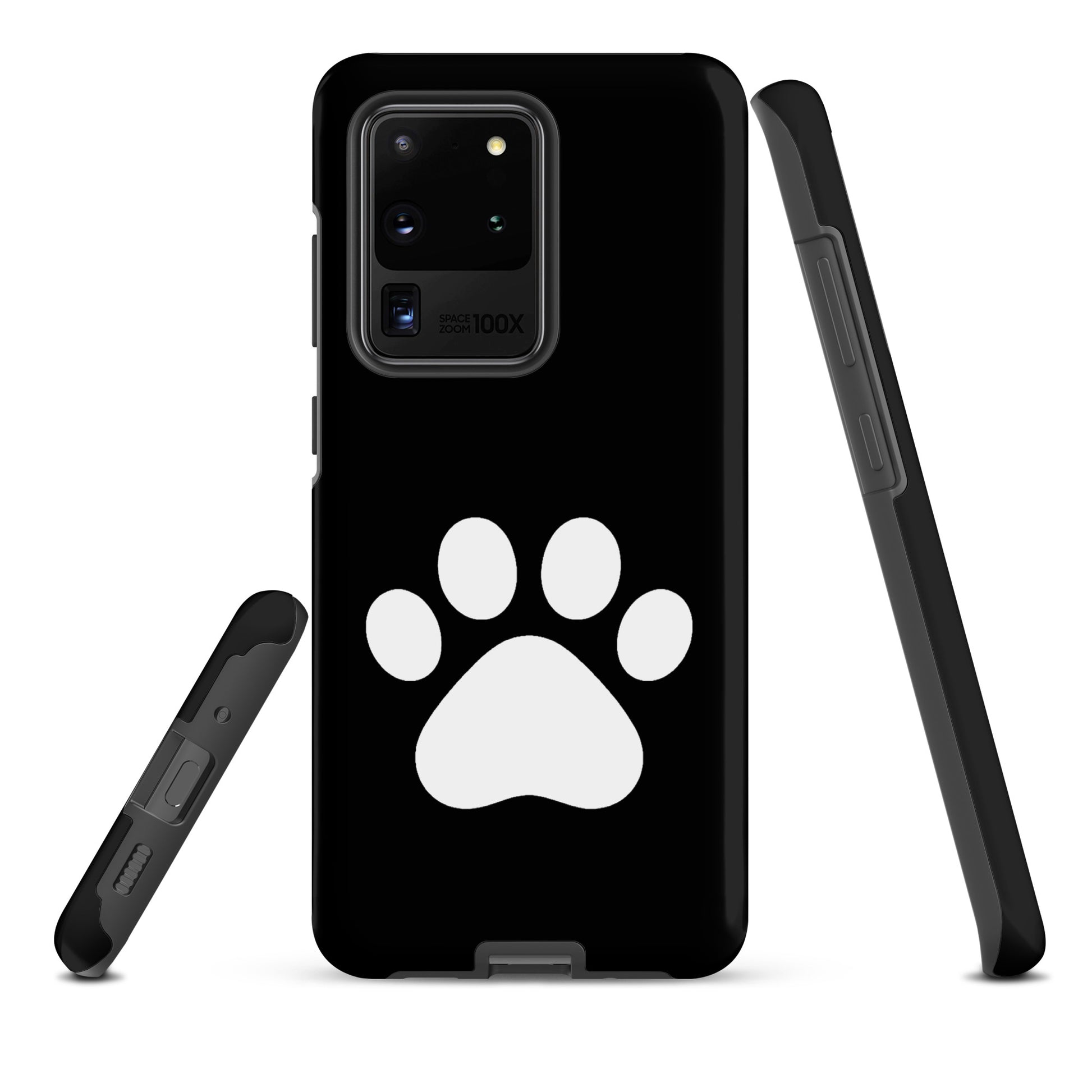 Phone Case for Samsung Galaxy with paw print design for pet lovers, featuring minimalist style for cats and dogs.