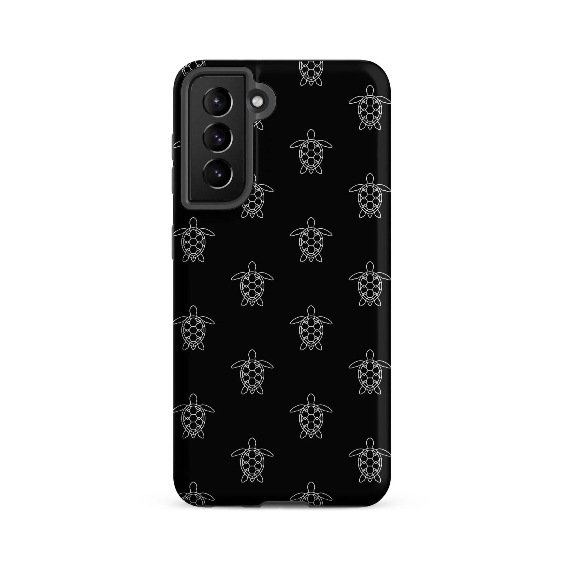 Phone Case for Samsung Galaxy featuring minimalist sea turtle pattern in clean vector lines.