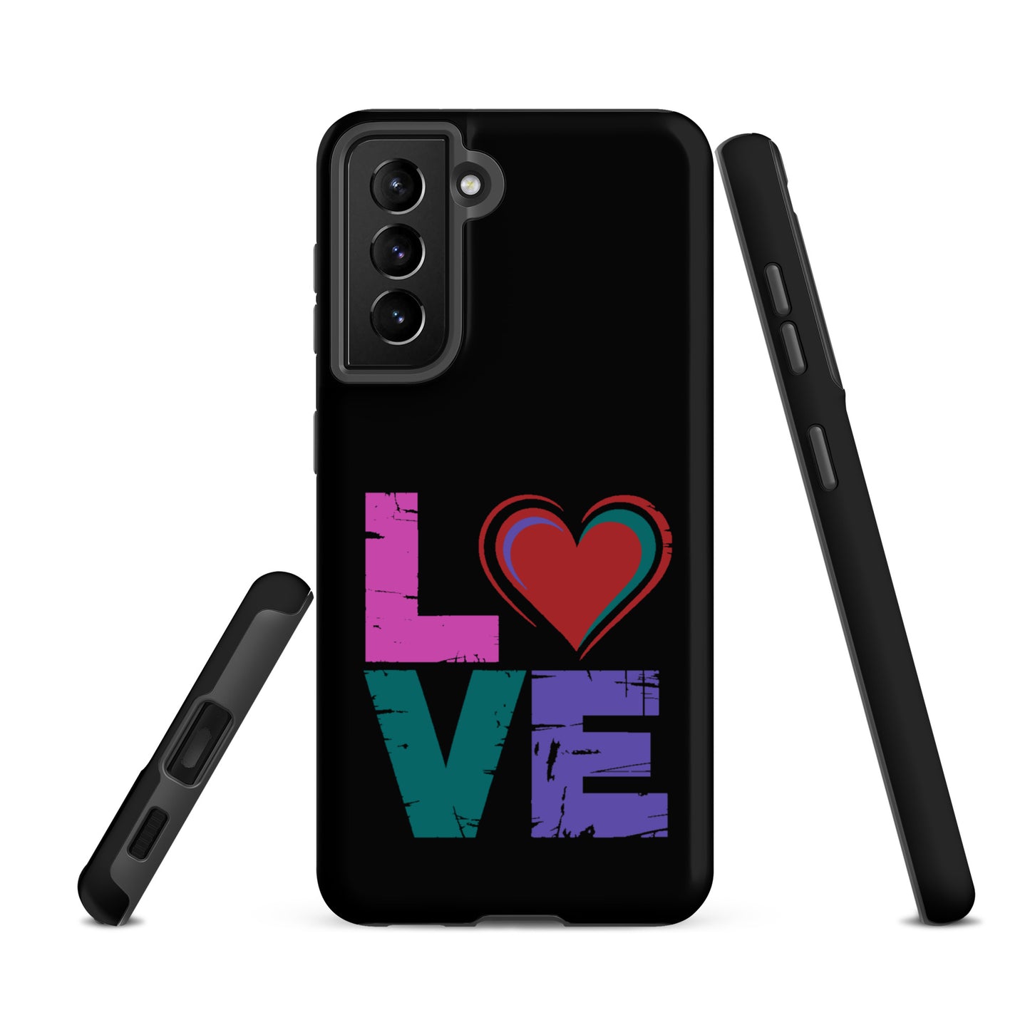 Phone Case: Love Dual Layer Samsung Galaxy with heart design