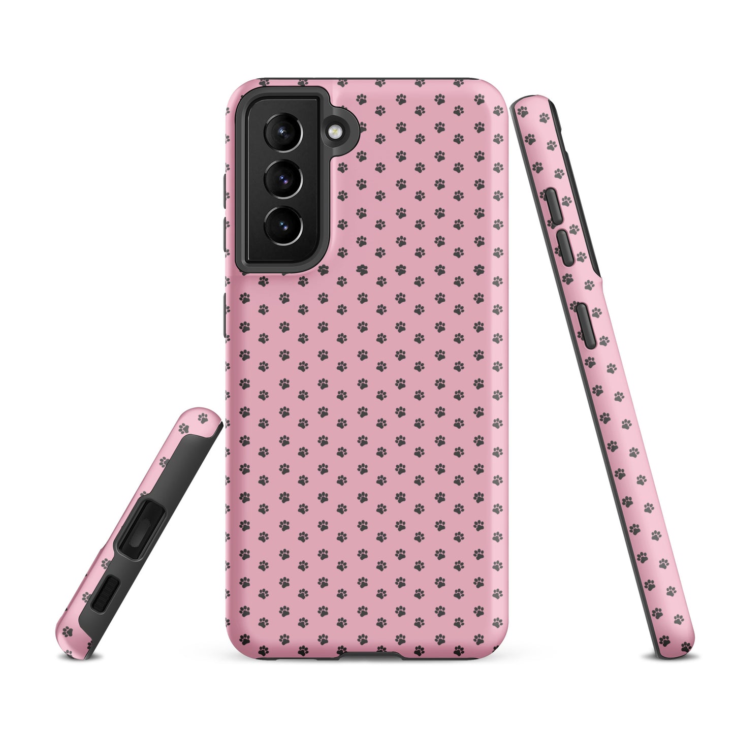 Paw-print pink Phone Case for Samsung Galaxy featuring playful design and durable protection