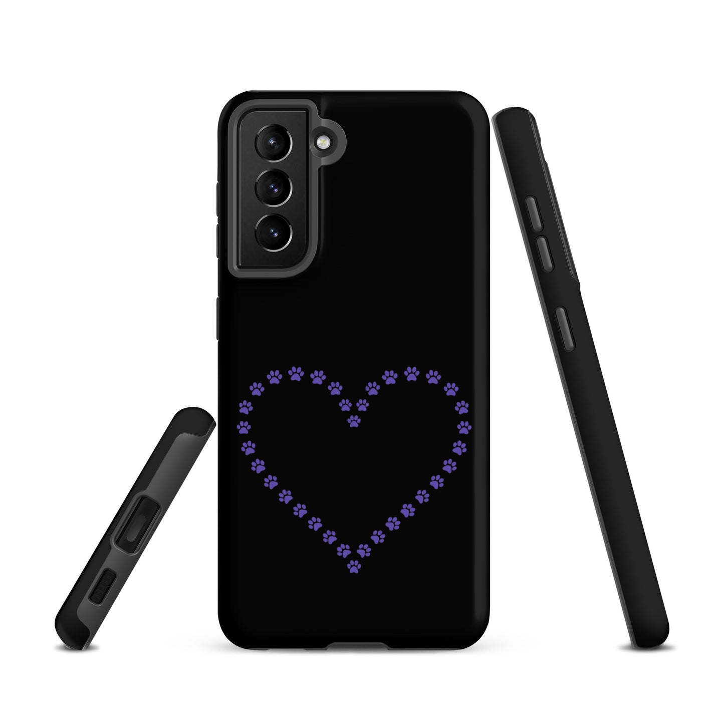 Phone Case for Samsung Galaxy with paw print heart design, ideal for pet lovers seeking a delightful and protective cover.