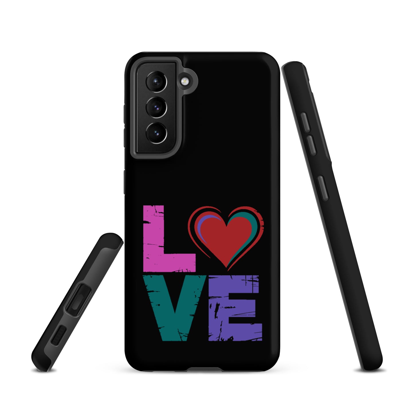Phone Case: Love Dual Layer for Samsung Galaxy with heart design