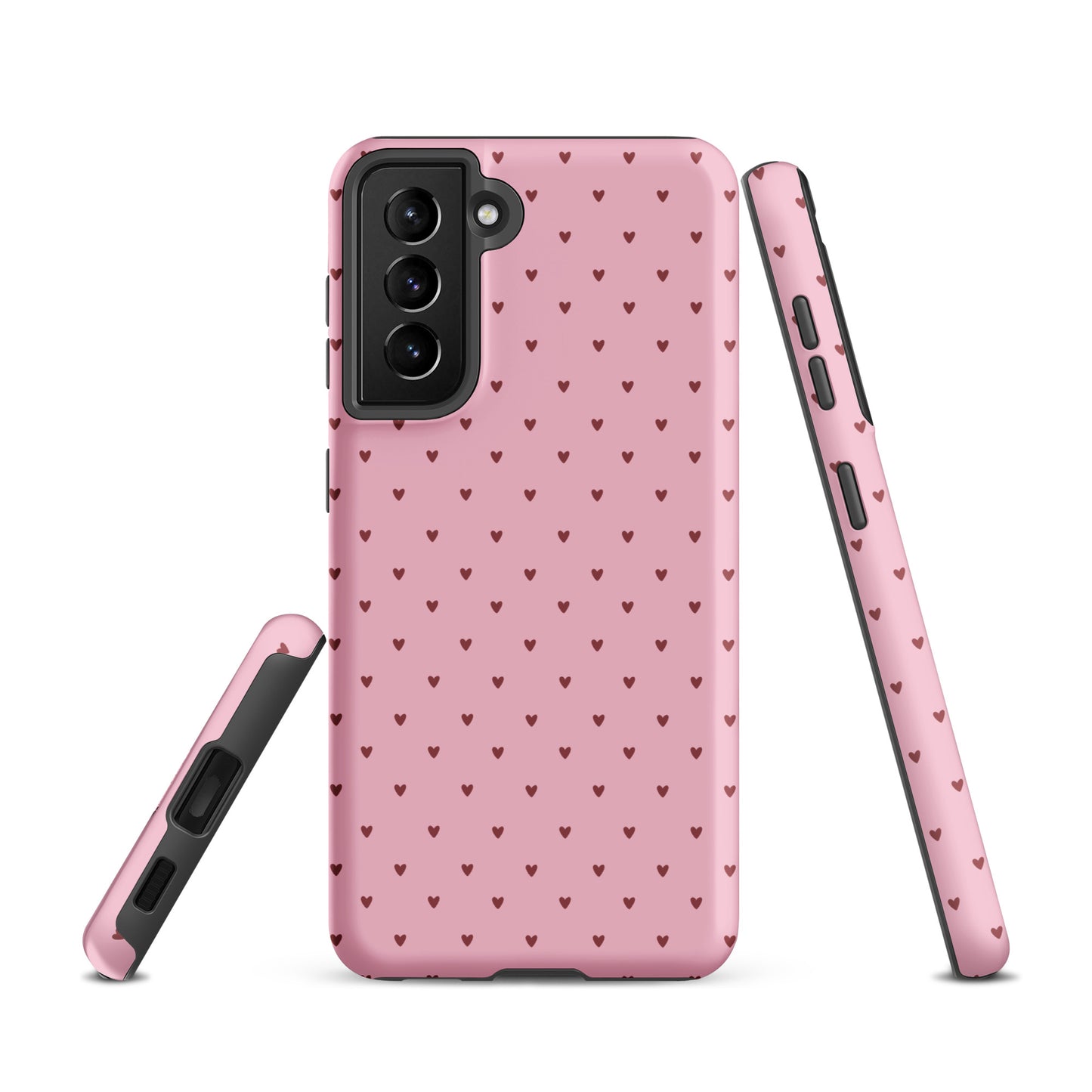 Phone Case for Samsung Galaxy with heart-dot pattern, playful polka-dot design, cute and modern style for Samsung phones.