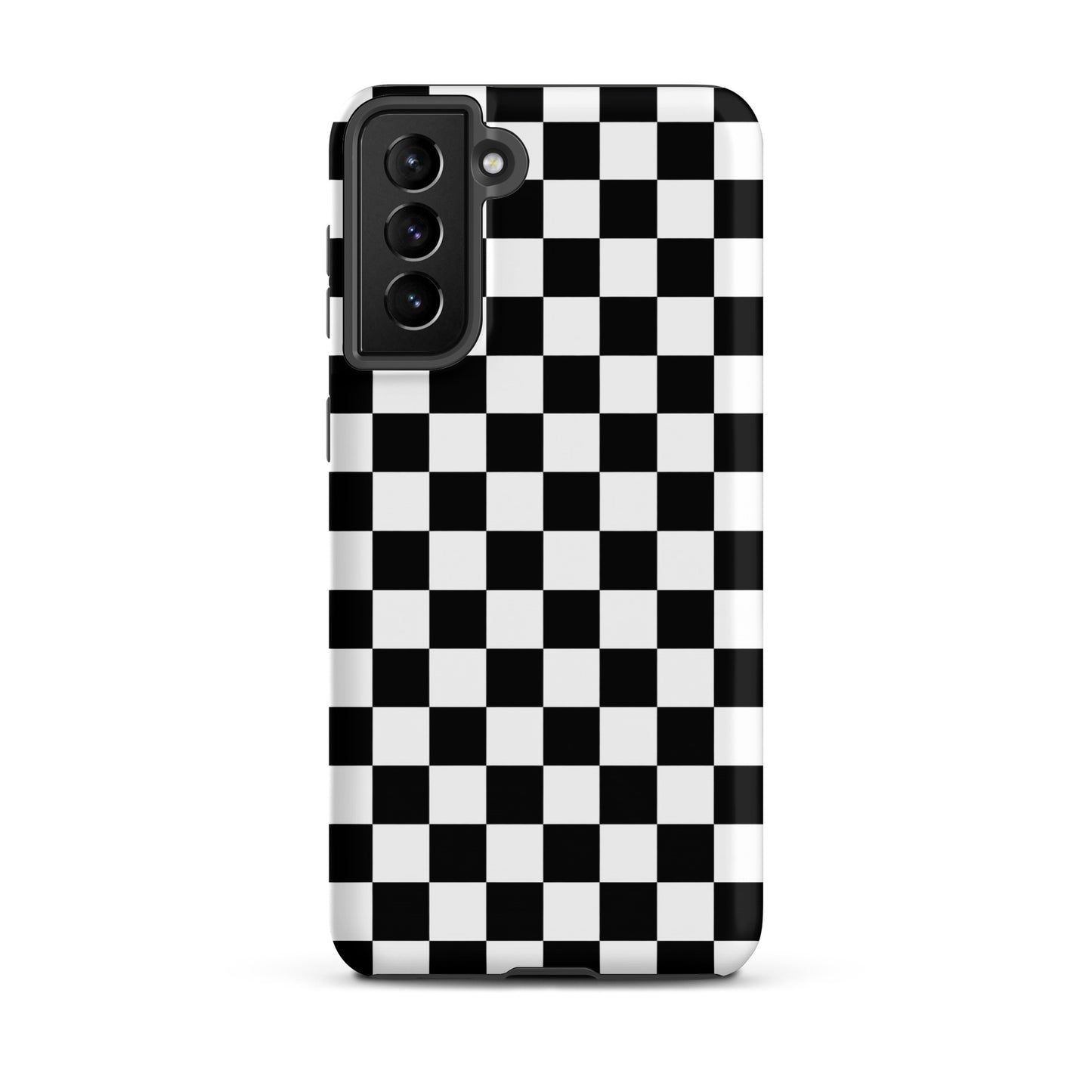 Phone Case for Samsung Galaxy with bold checkered pattern, stylish and tough design, adds personality and flair to your device.