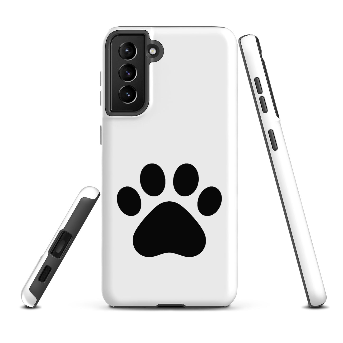 Phone Case for Samsung Galaxy with paw print design for pet lovers, featuring minimalist style for cat and dog enthusiasts.