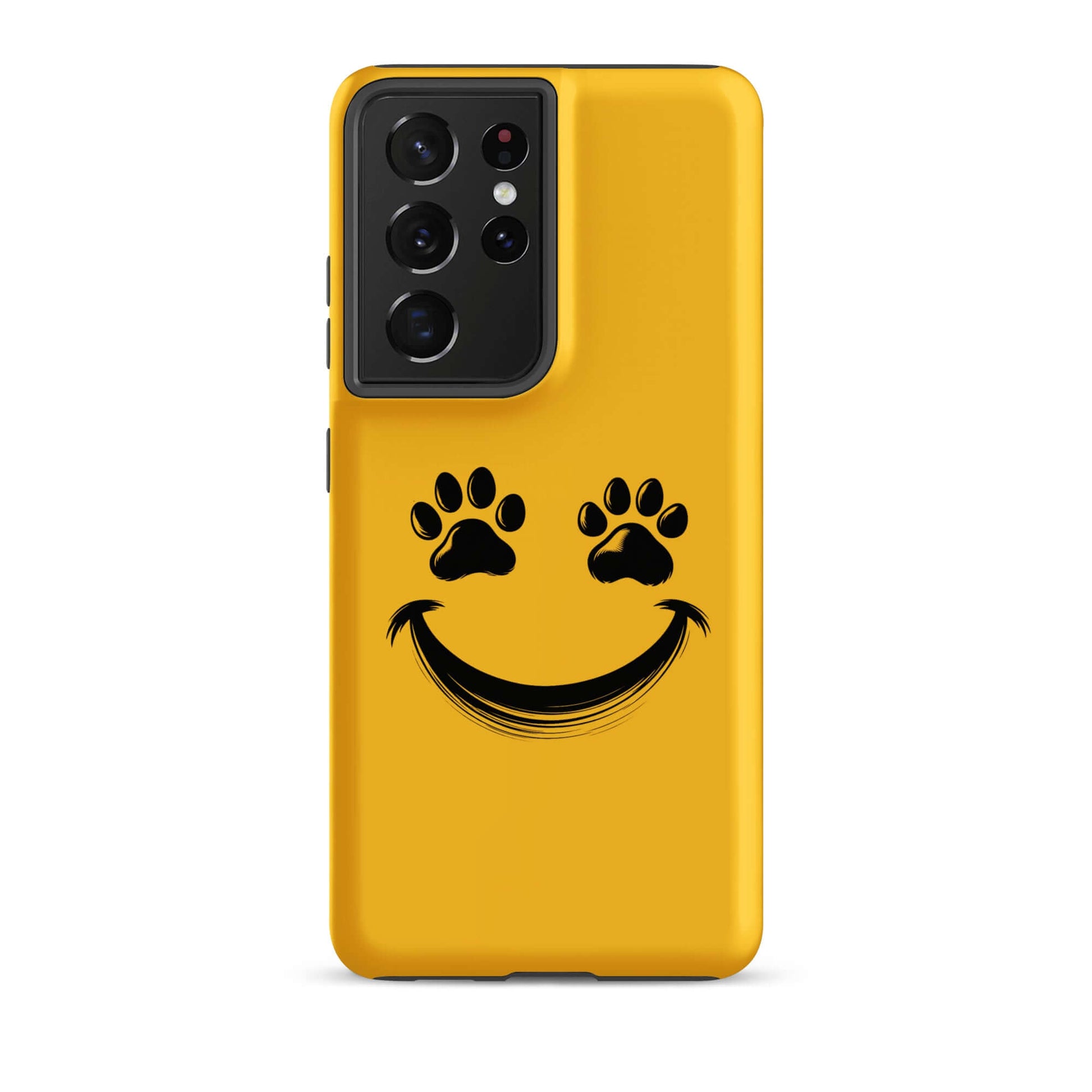 Phone Case for Samsung Galaxy with smiley paw print design for pet lovers