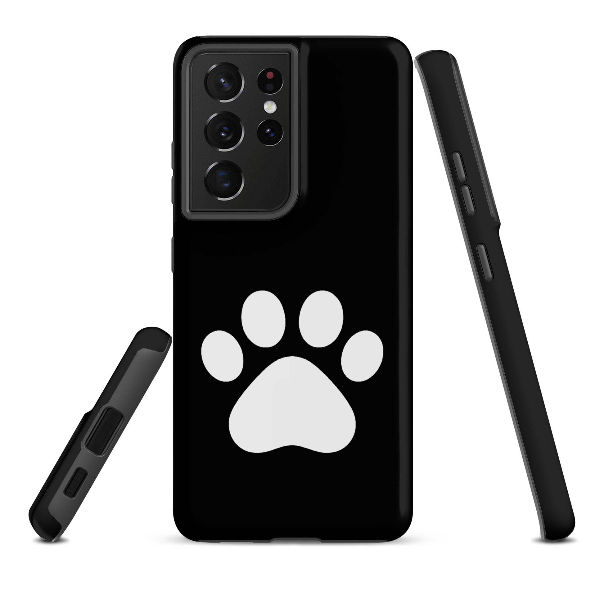 Phone Case for Samsung Galaxy with paw print design, ideal for pet lovers and featuring durable protection for cat and dog enthusiasts.