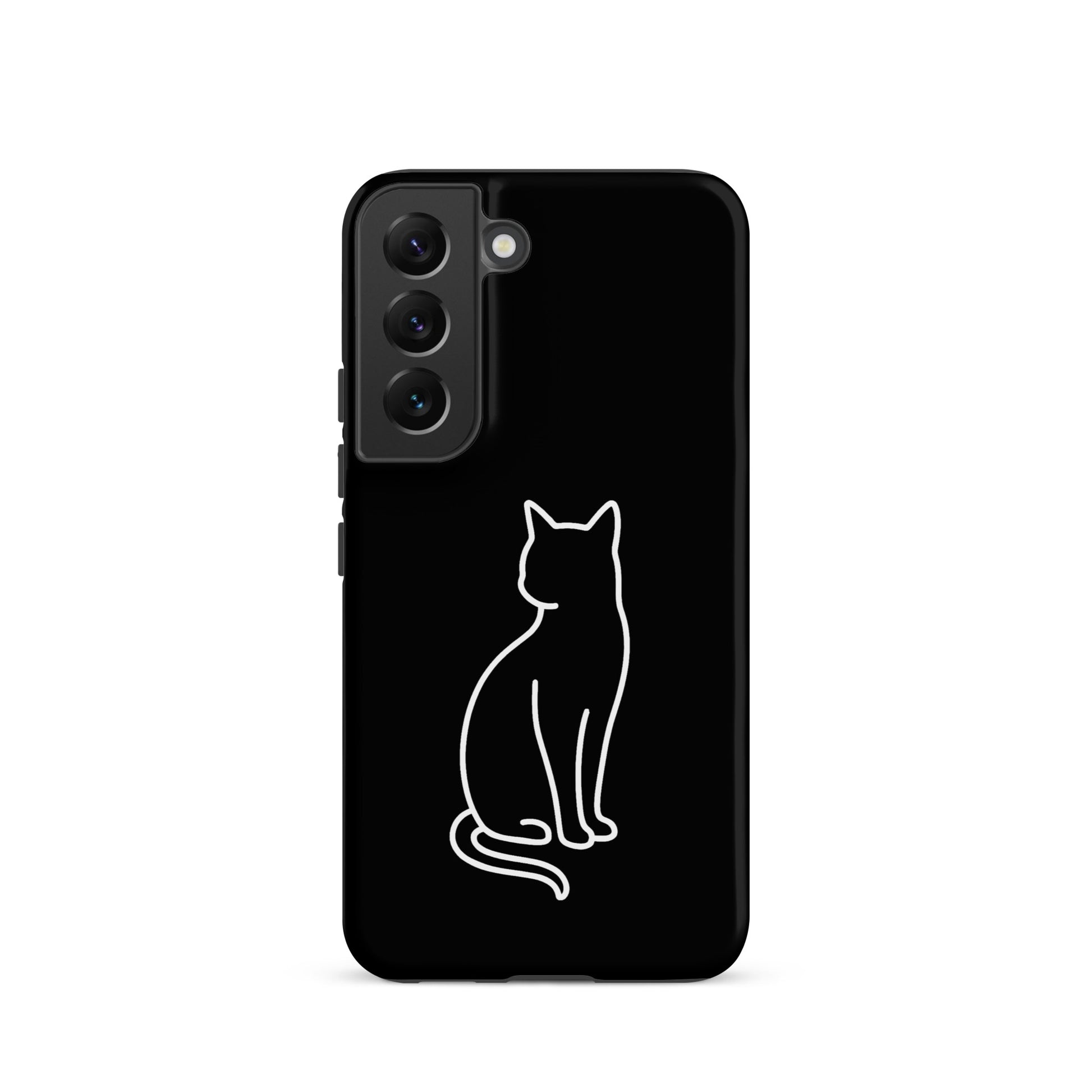 Phone Case for Samsung Galaxy with minimalist cat design for modern pet lovers.
