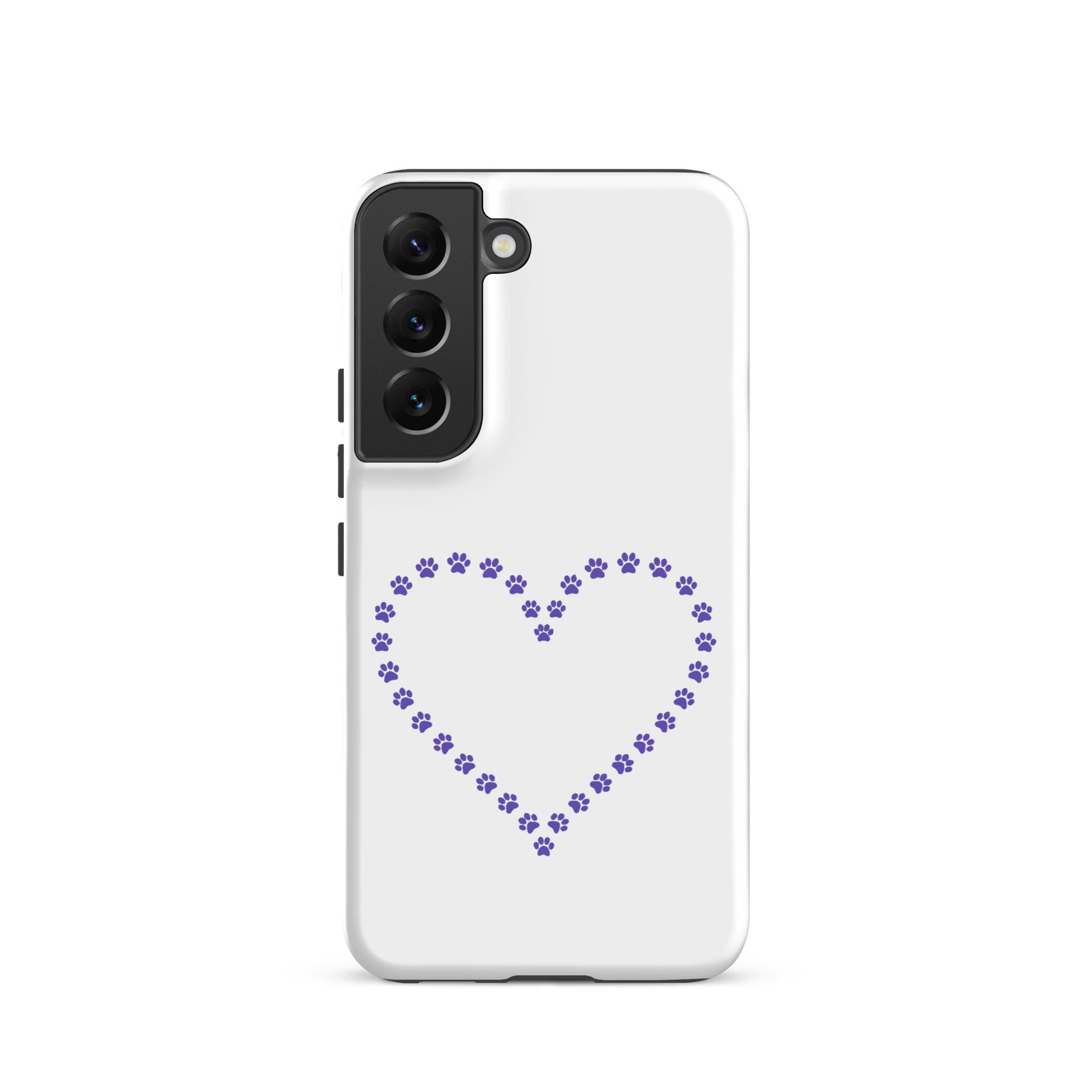 Phone Case for Samsung Galaxy featuring paw print heart design for pet lovers