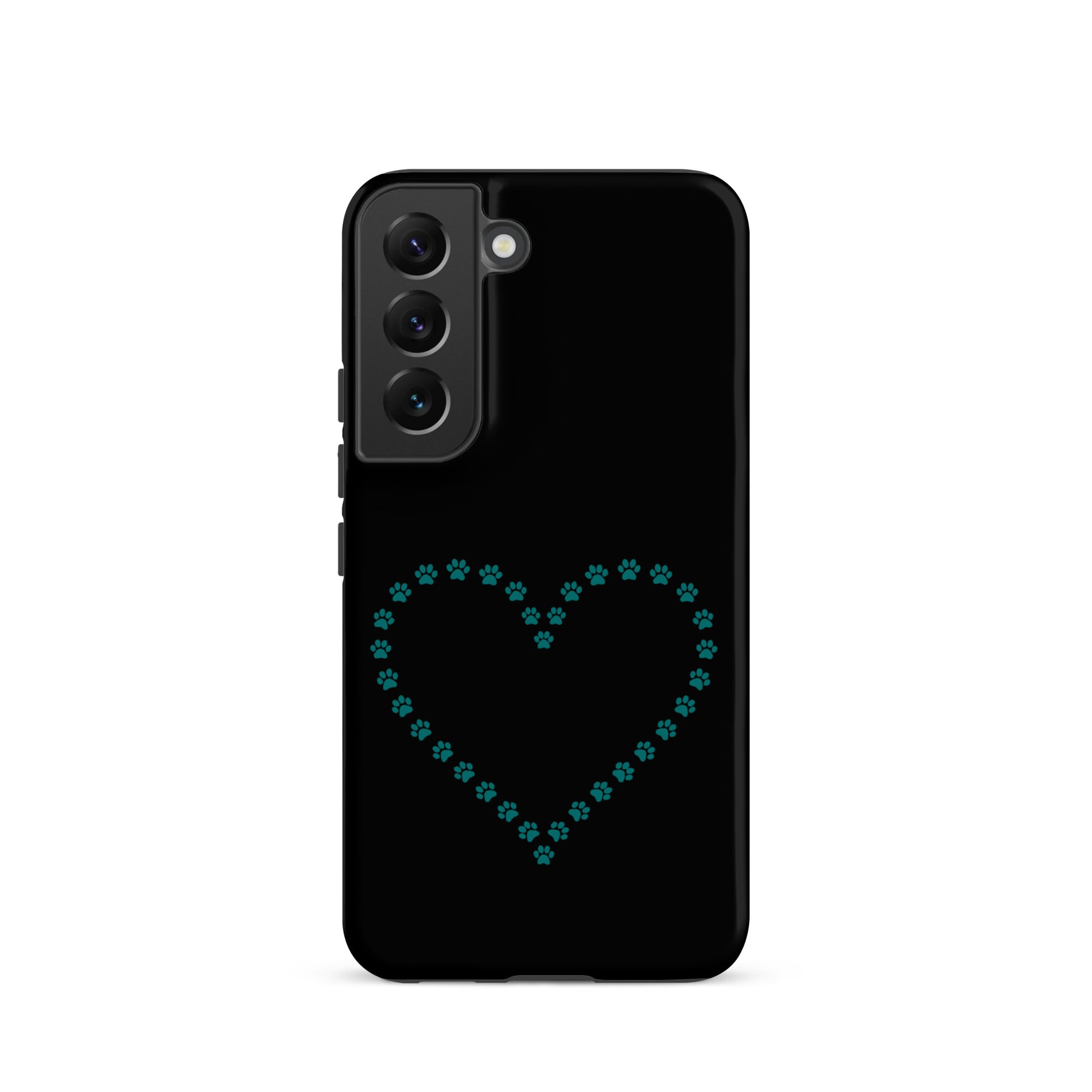 Phone Case for Samsung Galaxy with paw print heart design, ideal for pet lovers.