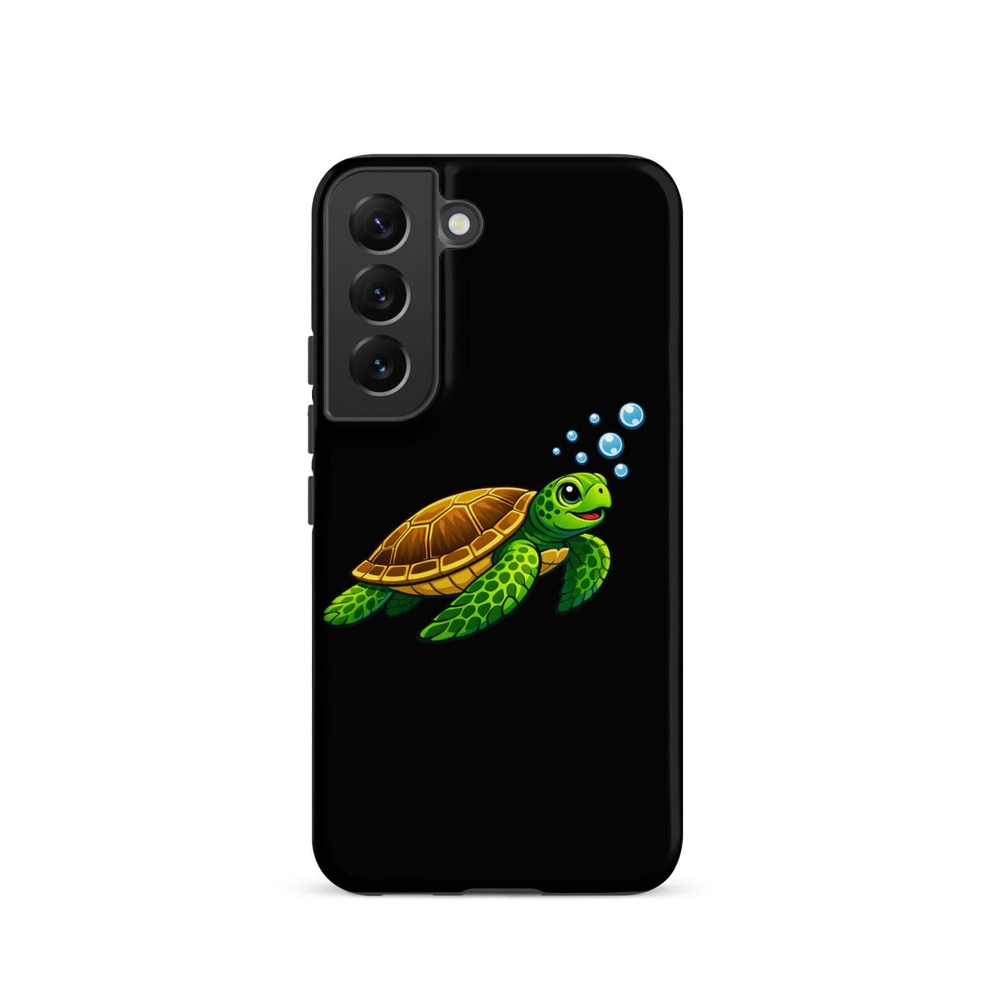 Phone Case featuring vibrant sea turtle artwork for Samsung Galaxy, showcasing playful ocean-inspired design.