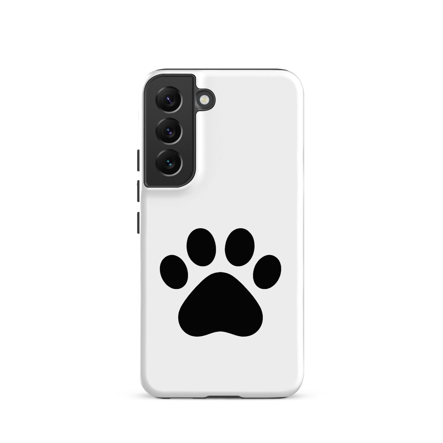 Phone Case for Samsung Galaxy featuring a minimalist paw print design, perfect for pet lovers.