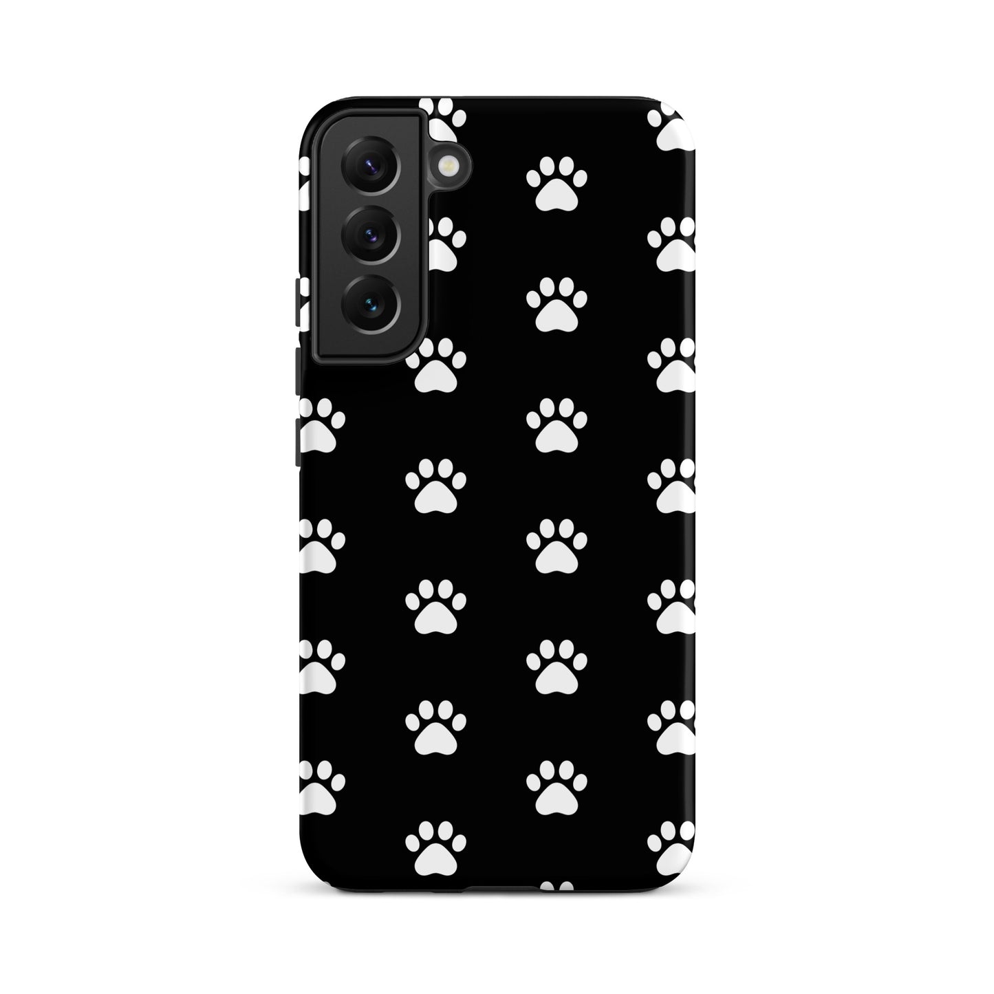 Phone Case for Samsung Galaxy featuring stylish paw print design, perfect for pet lovers.