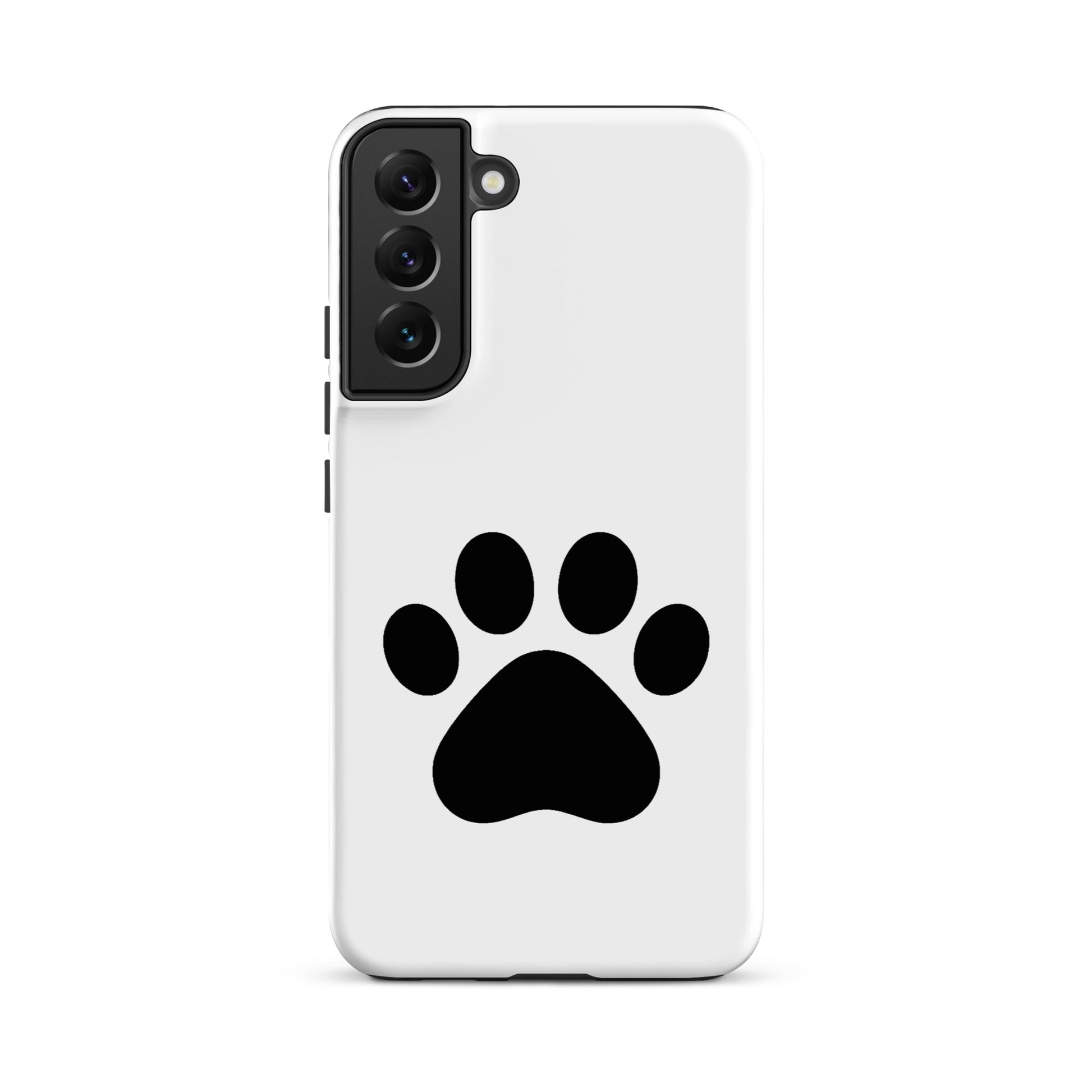 Phone Case for Samsung Galaxy featuring a minimalist paw print design, perfect for pet lovers.