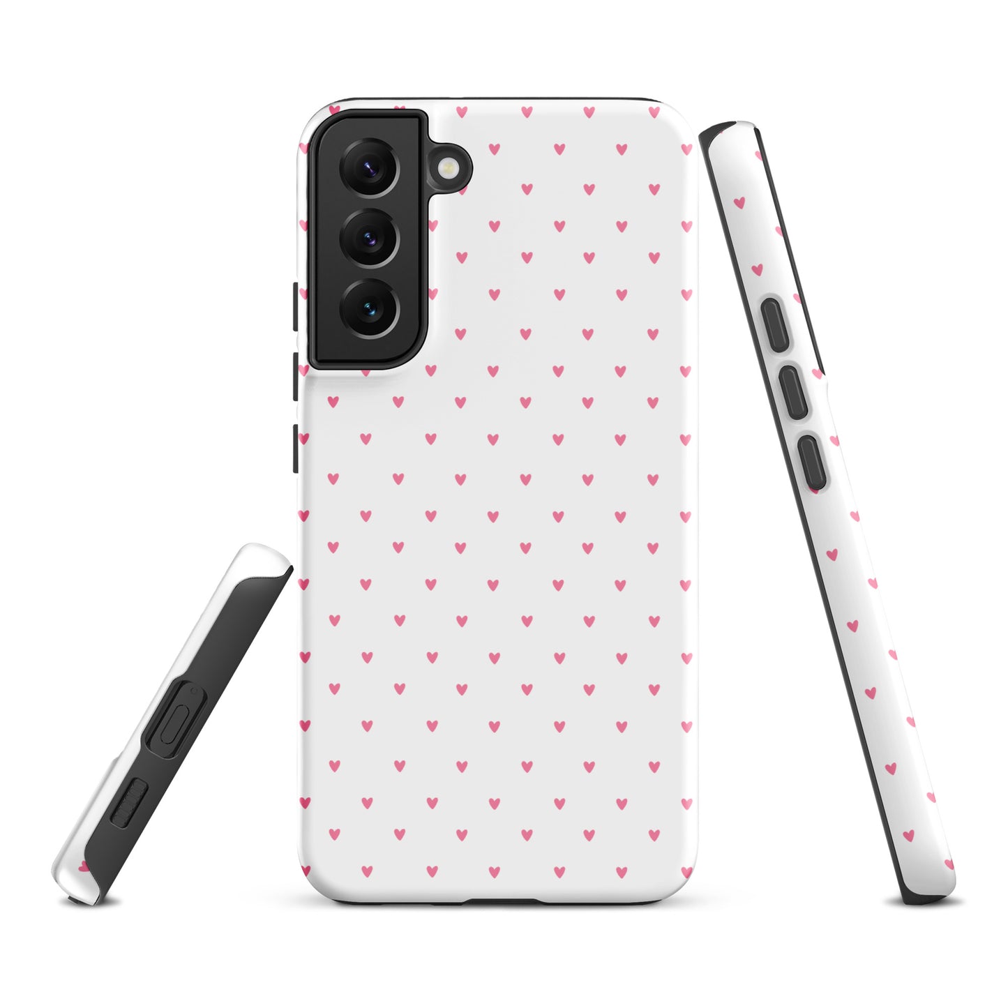 Phone Case for Samsung Galaxy with heart-dot pattern for a cute and modern look, perfect blend of style and minimalist design.