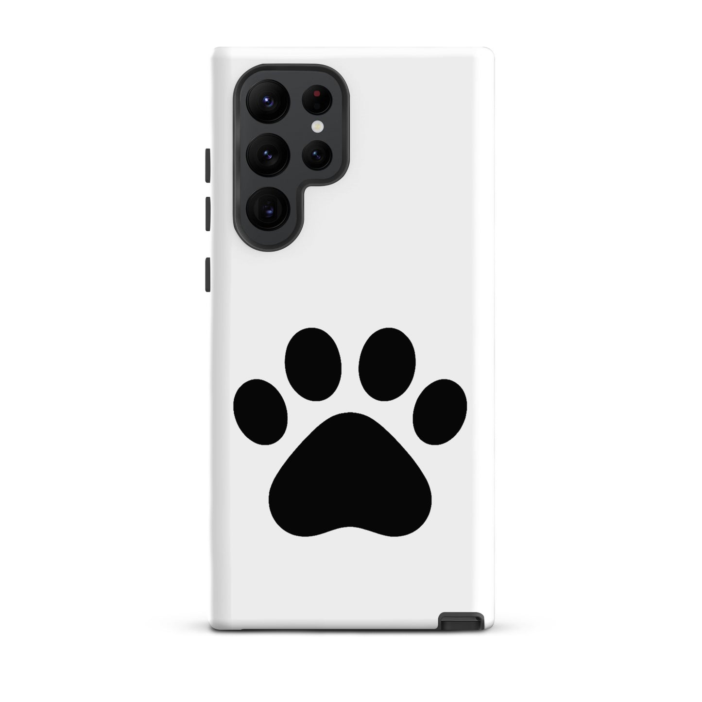Phone Case for Samsung Galaxy featuring a minimalist paw print design for pet lovers.