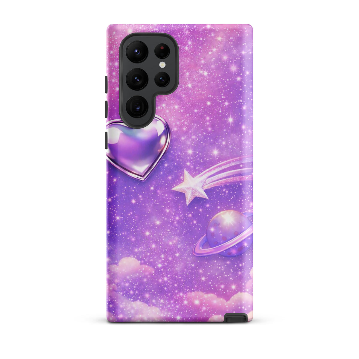 Phone Case for Samsung Galaxy with cosmic heart, shooting star and celestial design