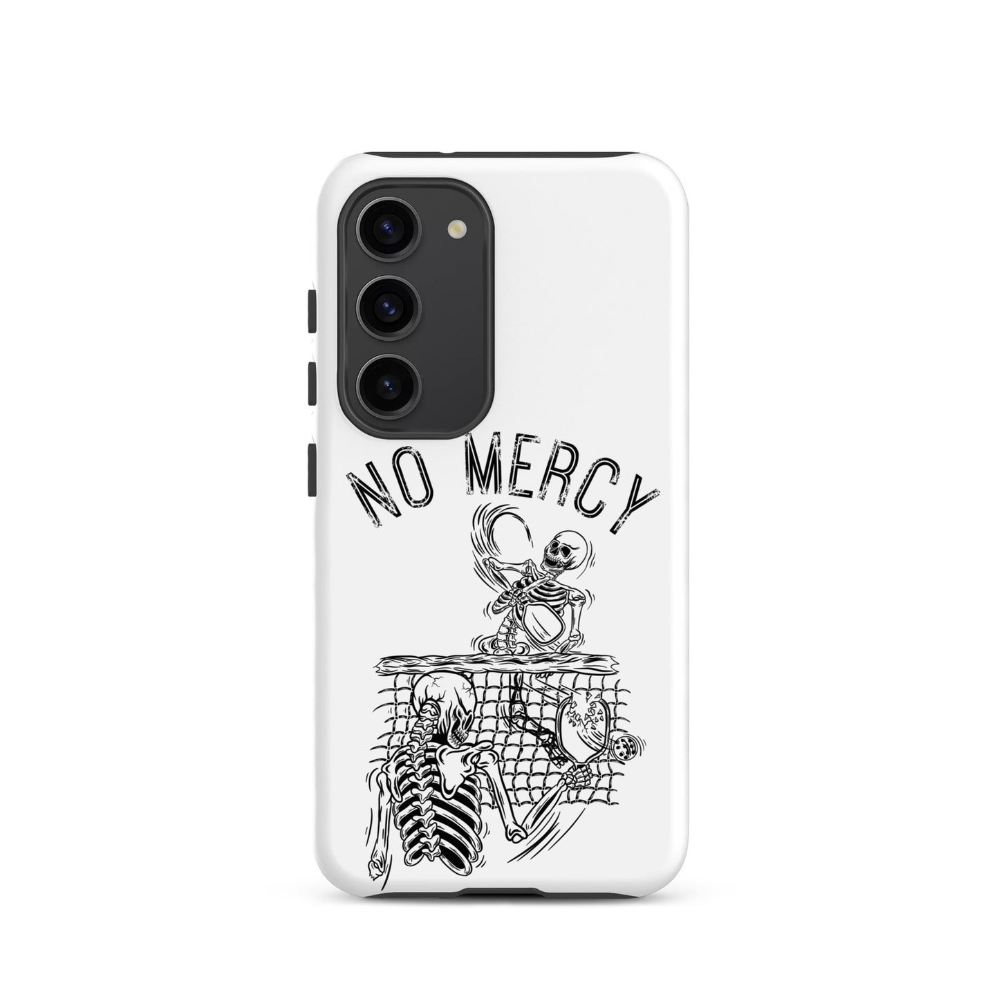 Pickleball Samsung Galaxy case with "No Mercy" design for aggressive players.