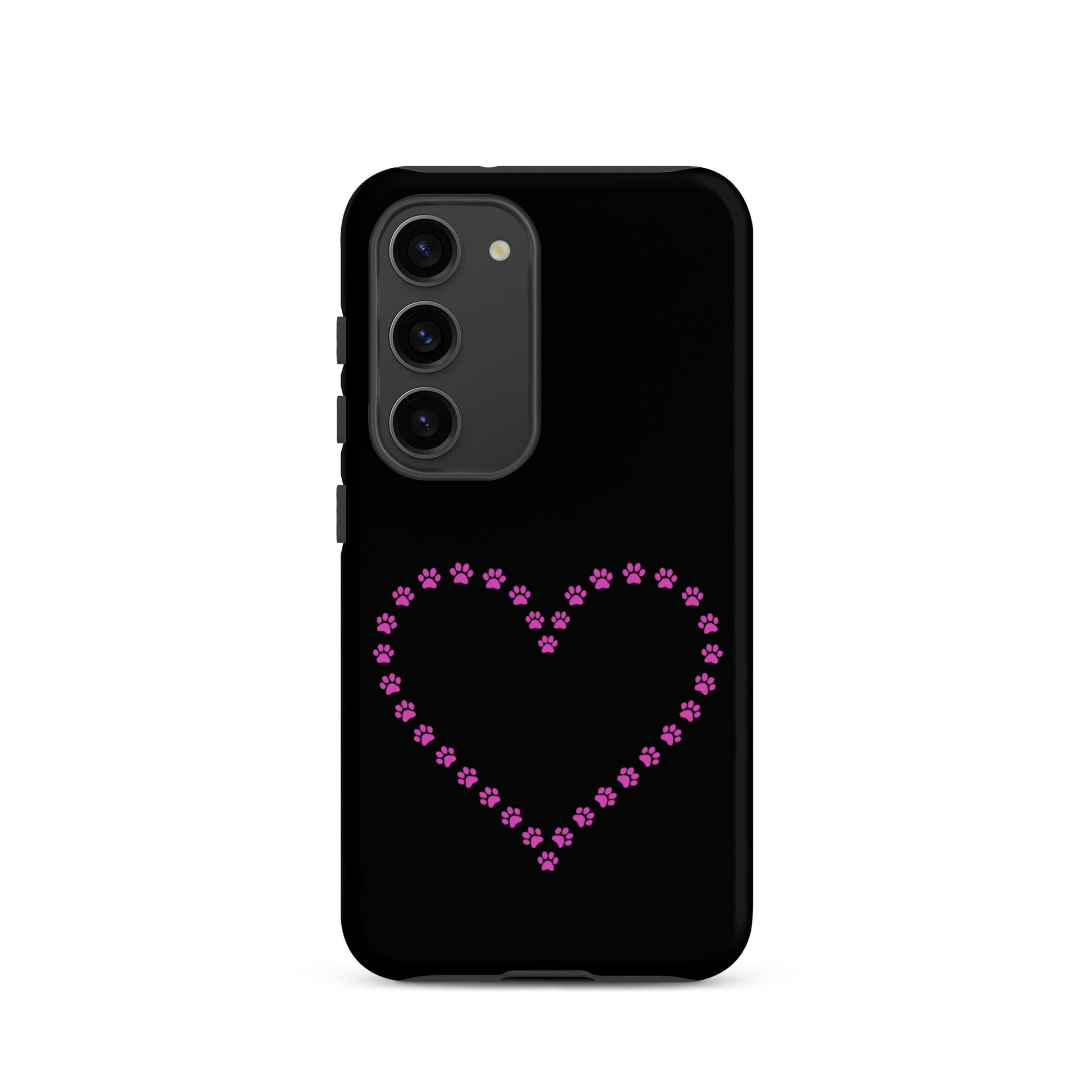 Phone Case for Samsung Galaxy with playful paw print heart design for pet lovers.
