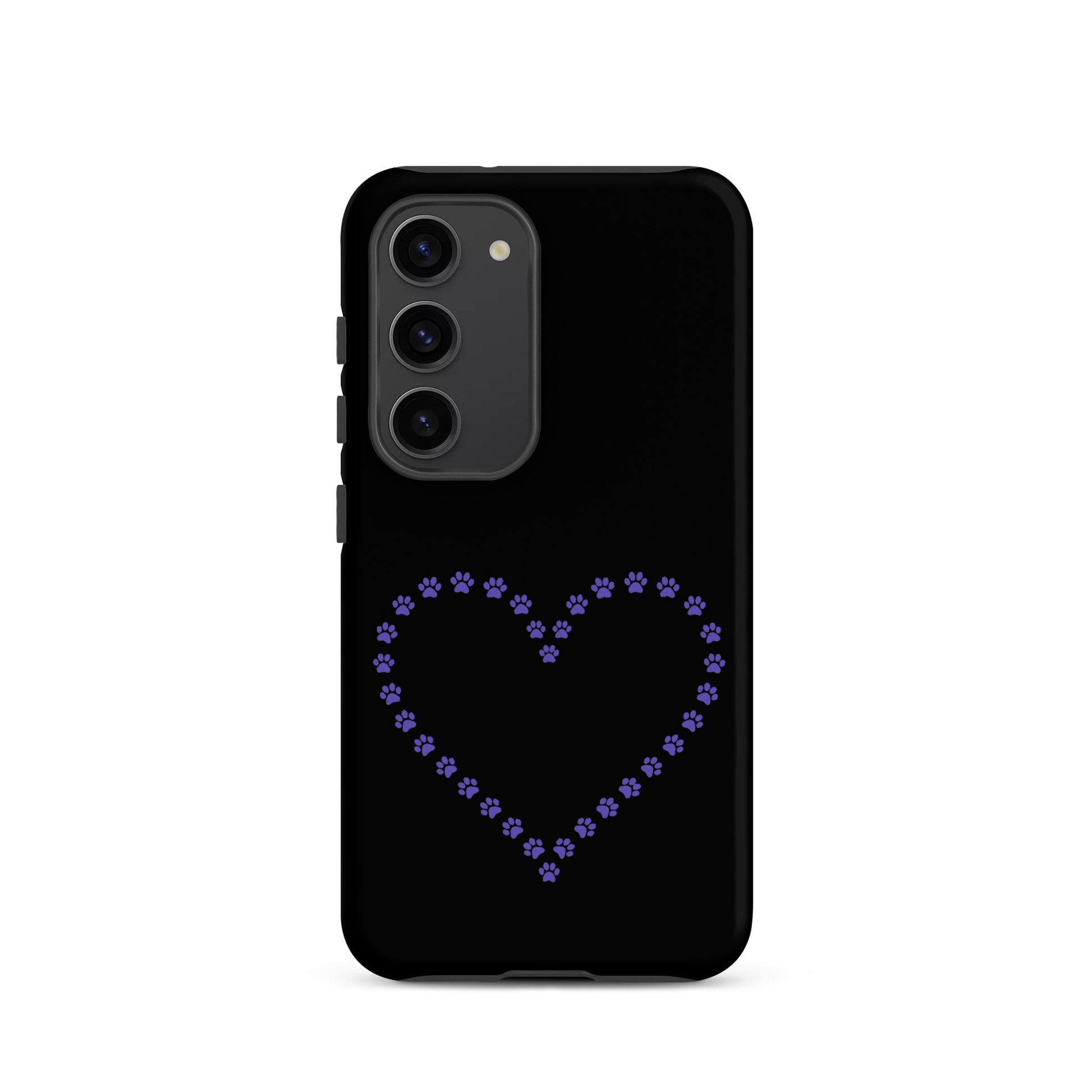 Phone Case for Samsung Galaxy with whimsical paw print heart design for pet lovers