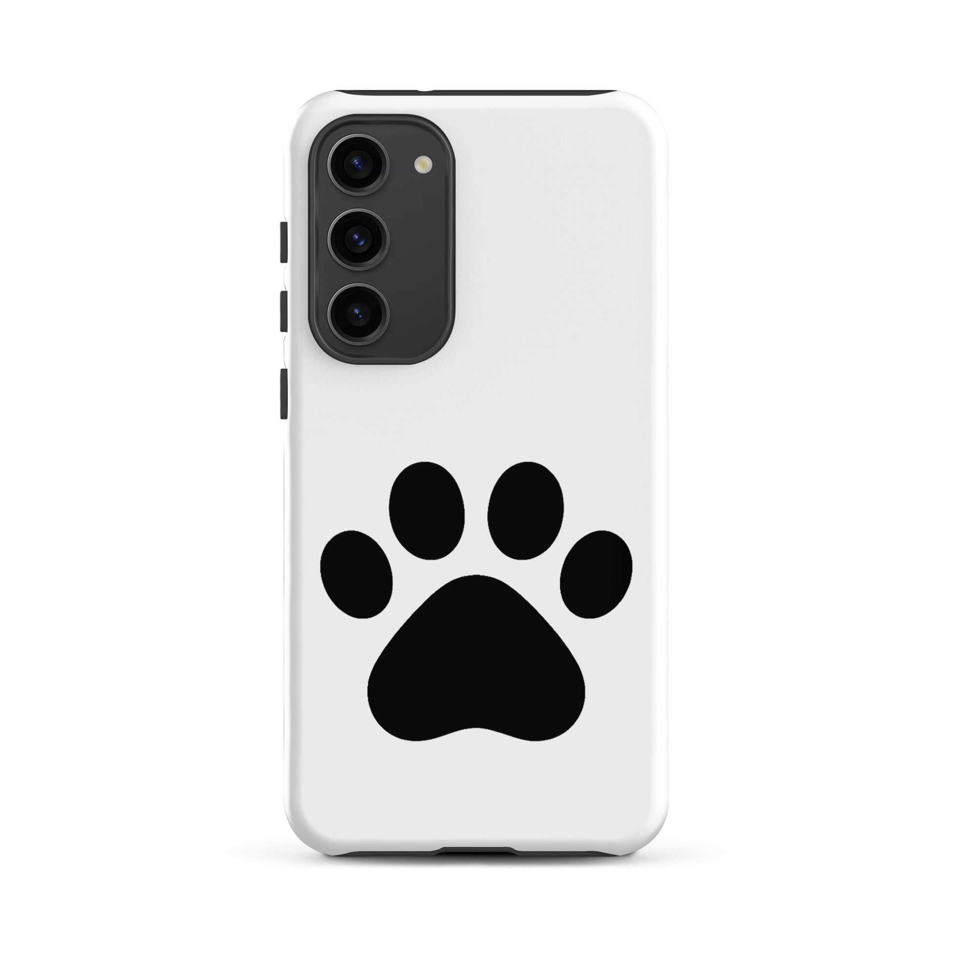 Phone Case for Samsung Galaxy featuring a minimalist paw print design for pet lovers.