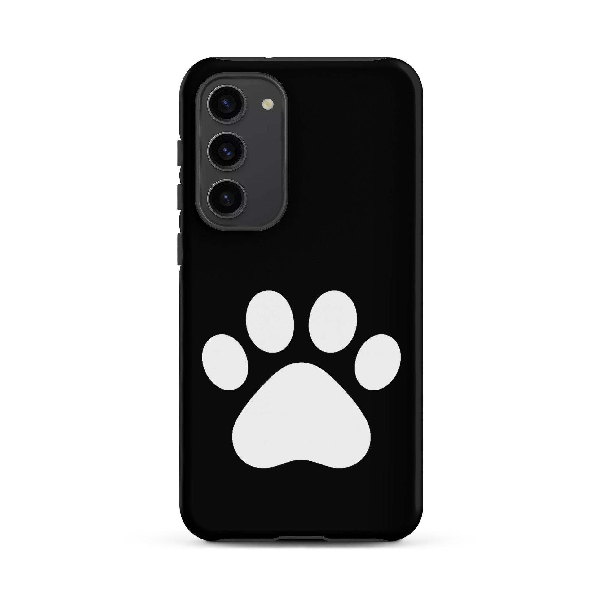Phone Case for Samsung Galaxy featuring a minimalist paw print design, perfect for pet lovers.