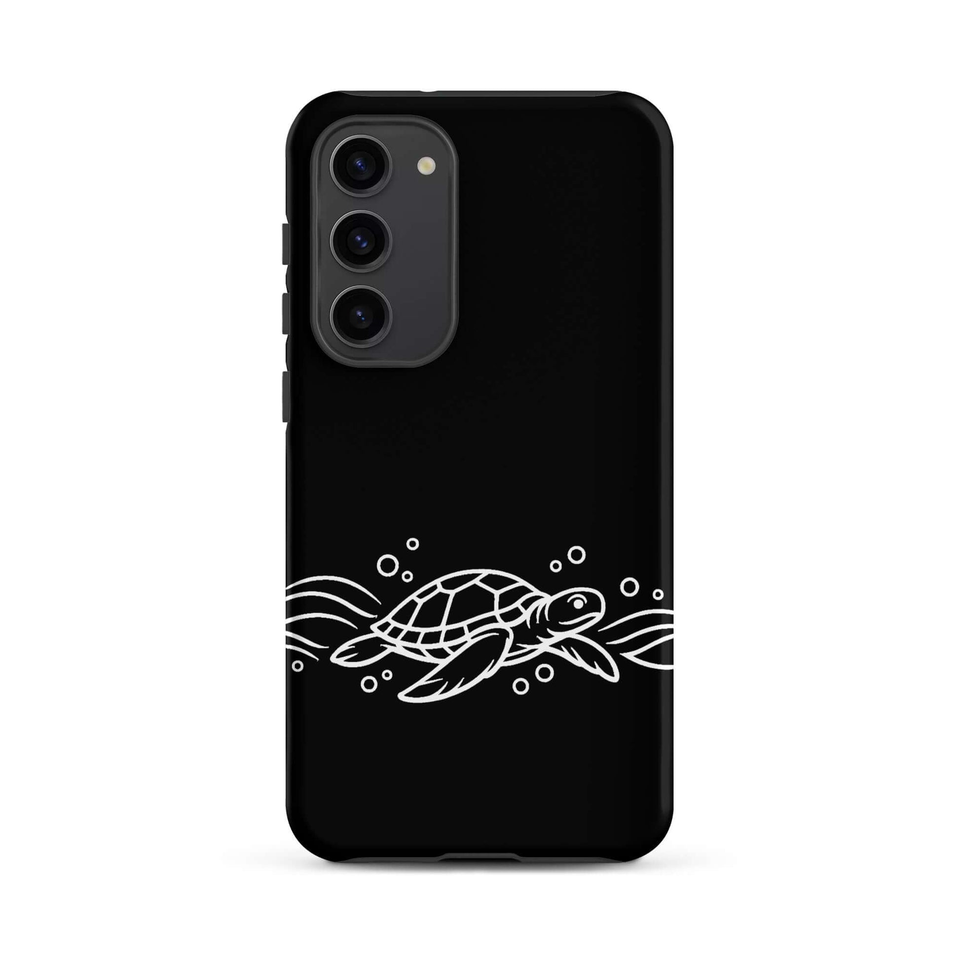 Phone Case for Samsung Galaxy with minimalist sea turtle and wave design