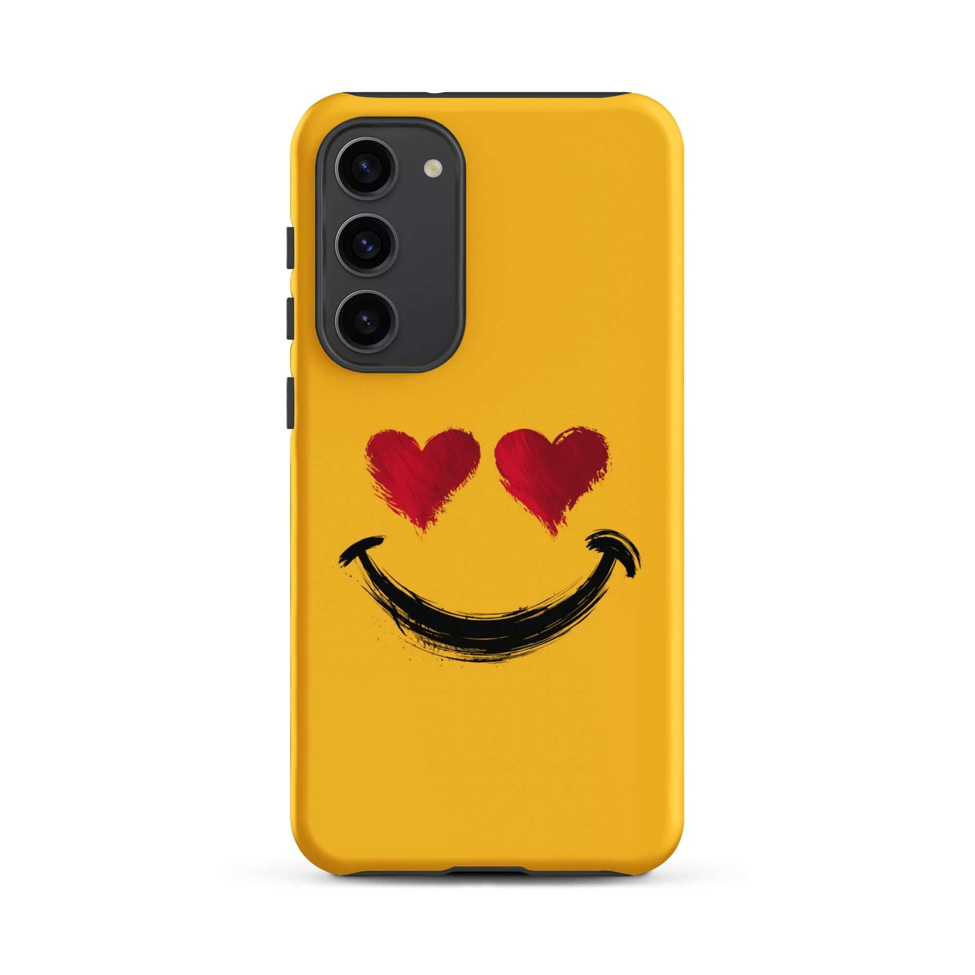 Phone Case for Samsung Galaxy with heart-eyes smiley design for bold style.