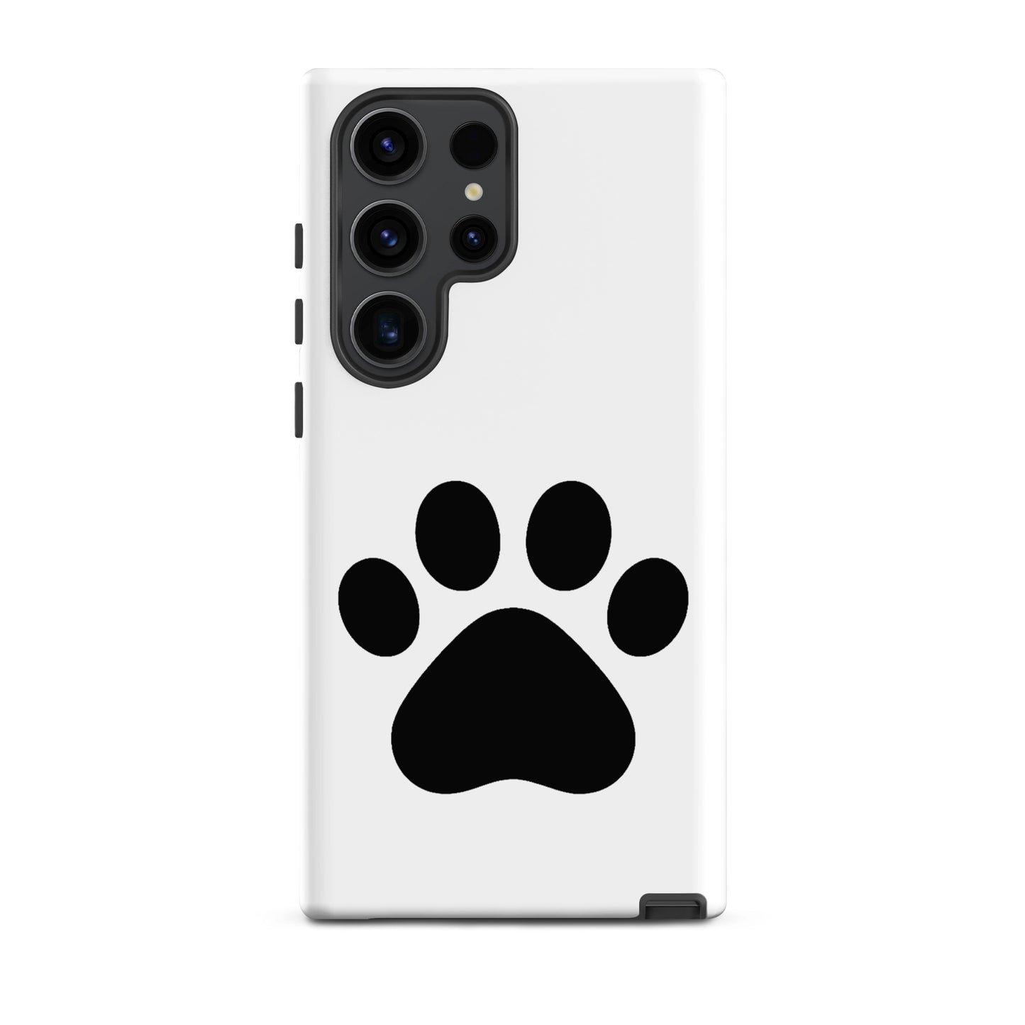 Phone Case for Samsung Galaxy with minimalist paw print design for pet lovers, ensuring style and protection.