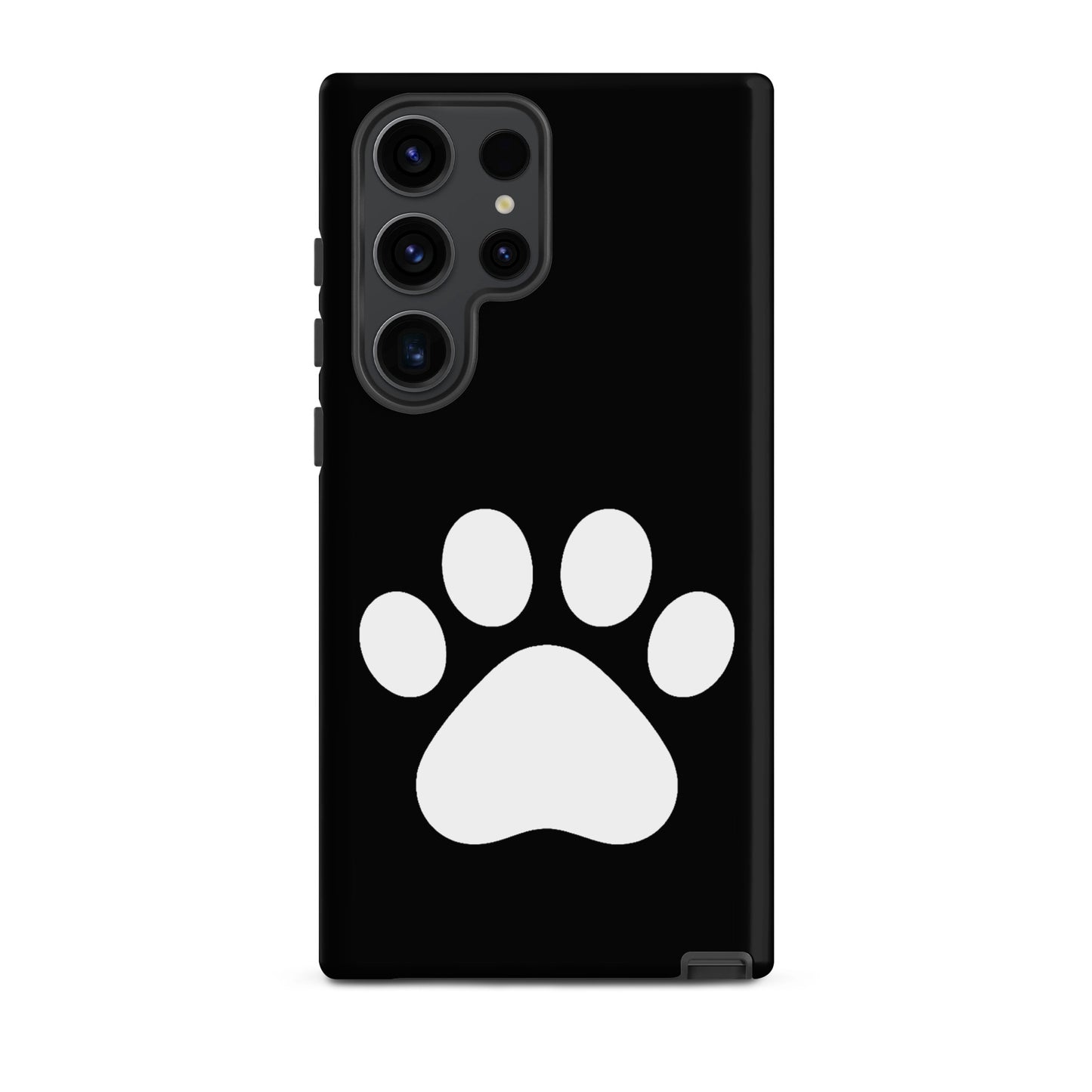Phone Case for Samsung Galaxy featuring a minimalist paw print design, perfect for pet lovers.