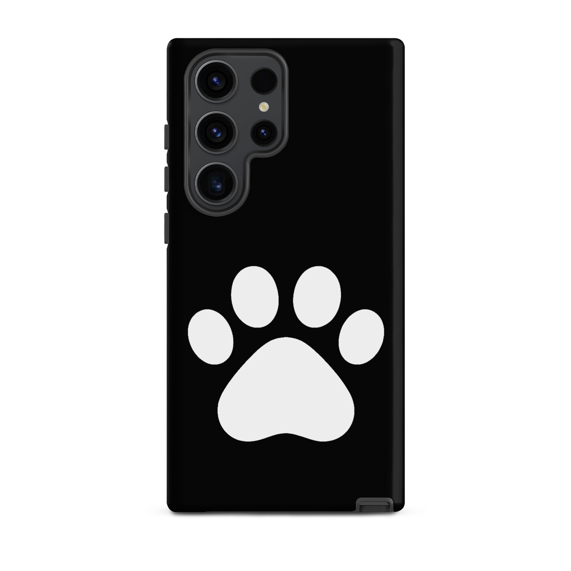 Phone Case for Samsung Galaxy featuring a minimalist paw print design, perfect for pet lovers.