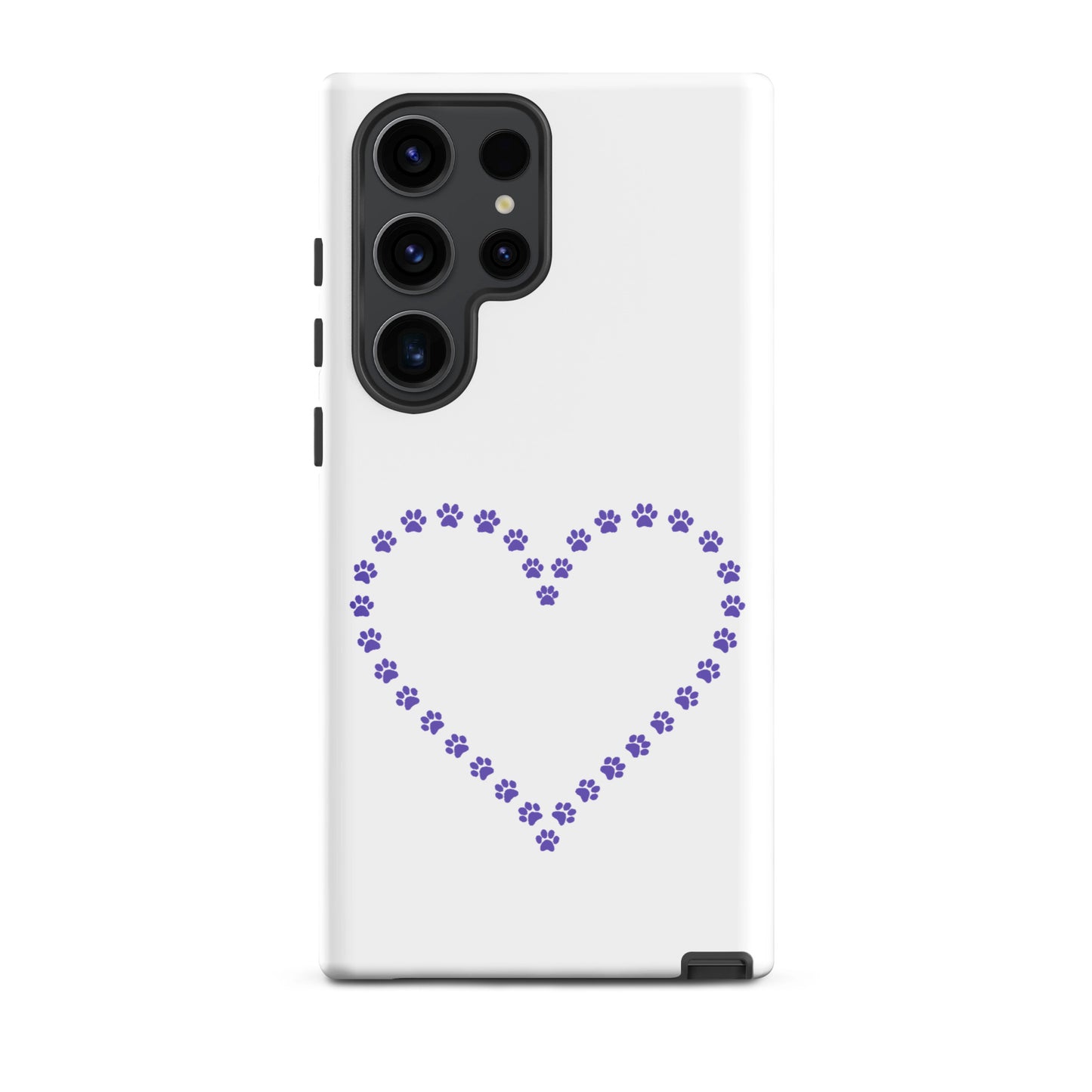 Phone Case for Samsung Galaxy with paw print heart design for pet lovers