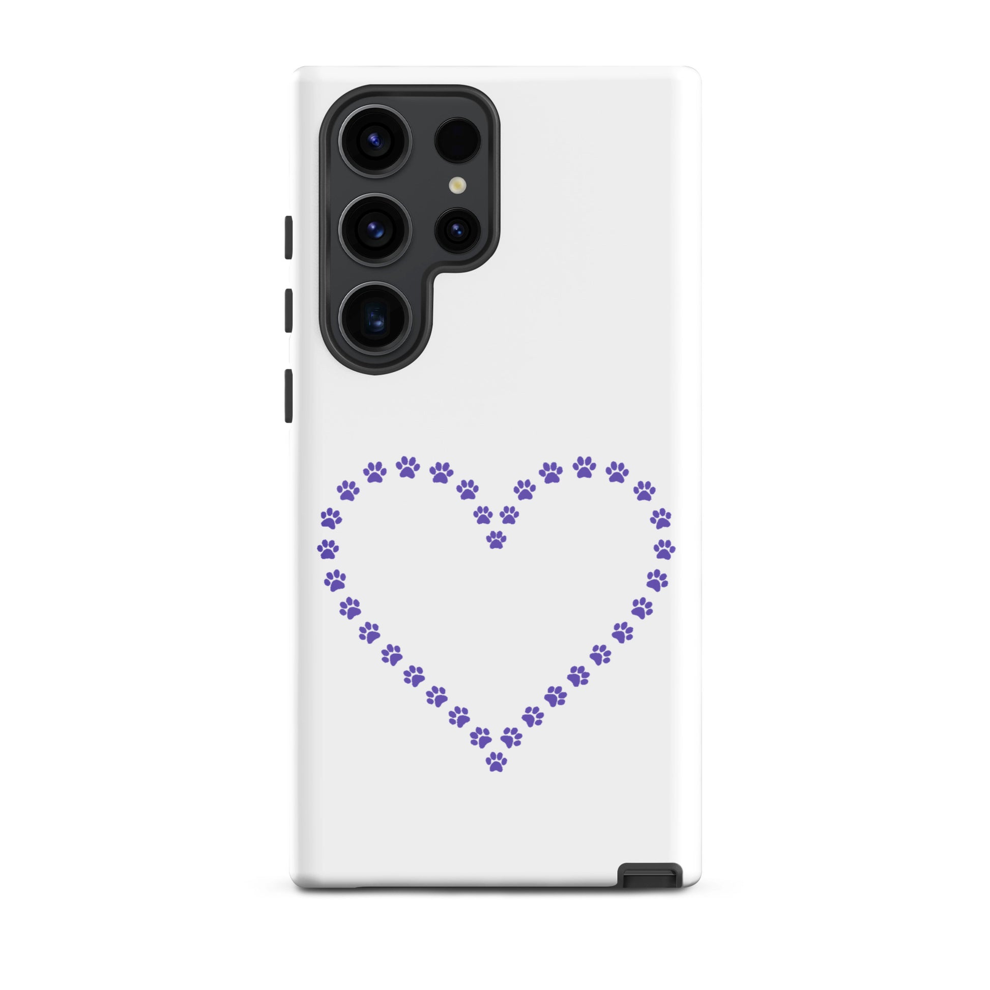 Phone Case for Samsung Galaxy with paw print heart design for pet lovers
