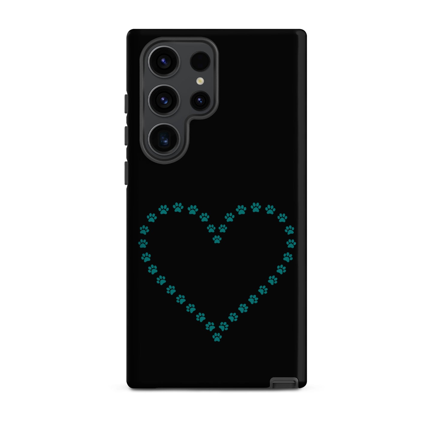 Phone Case for Samsung Galaxy with playful paw print heart design for pet lovers.