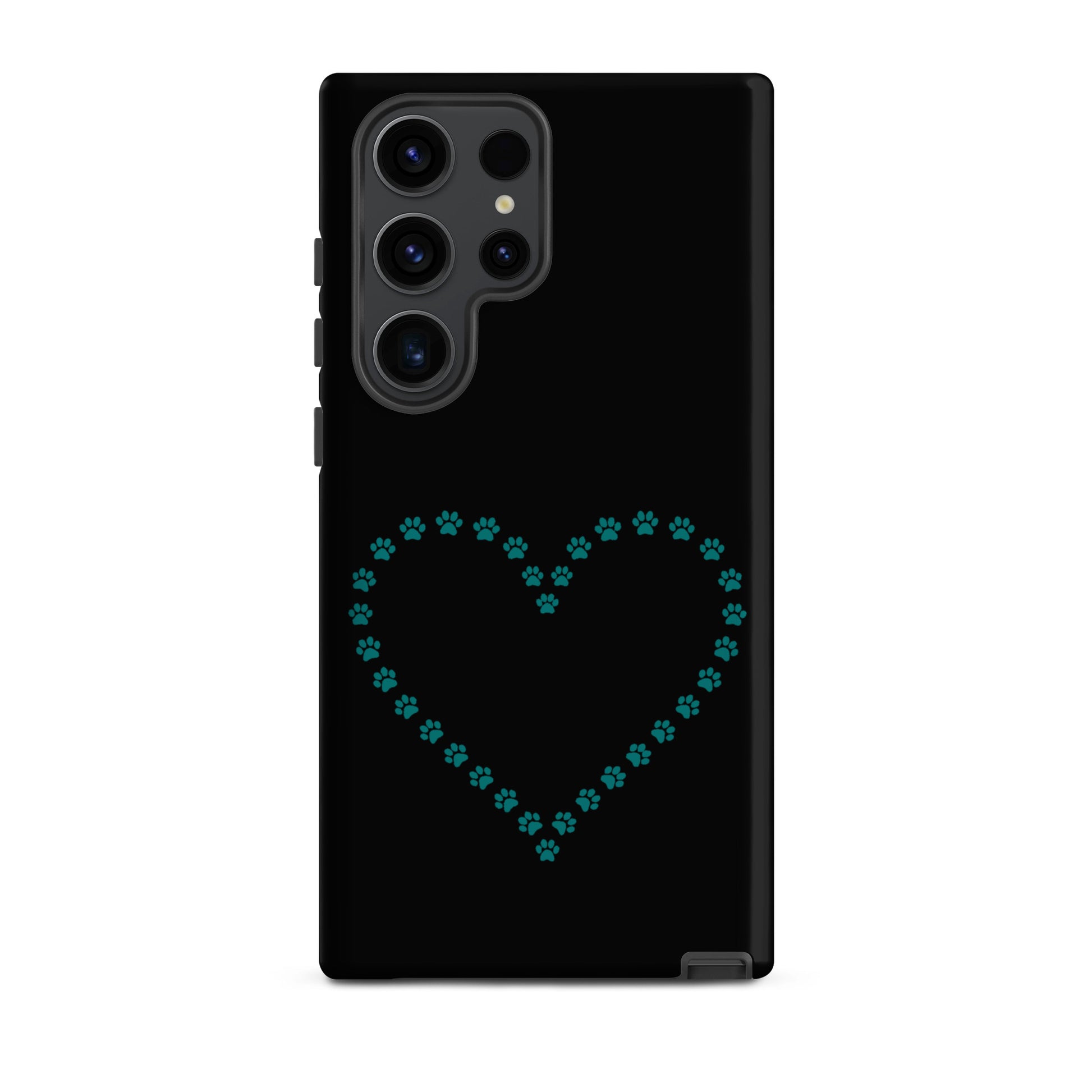 Phone Case for Samsung Galaxy with playful paw print heart design for pet lovers.