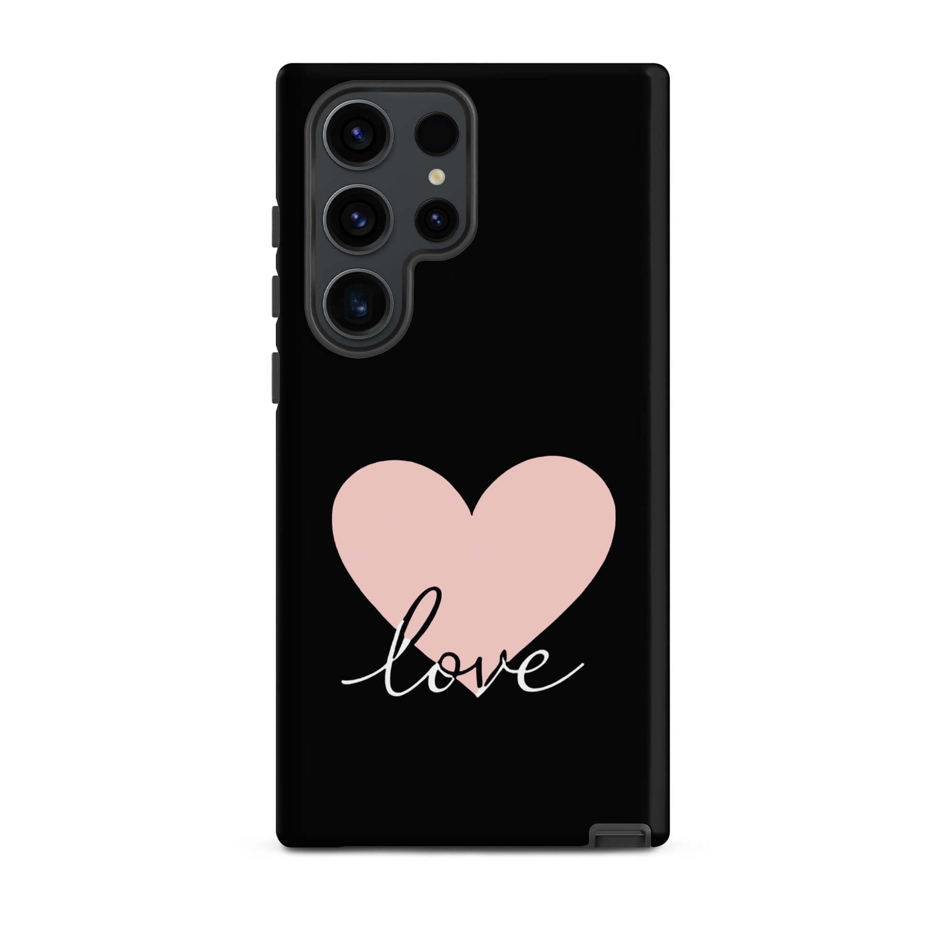 Phone Case Samsung Galaxy with heart and script love designs for stylish protection