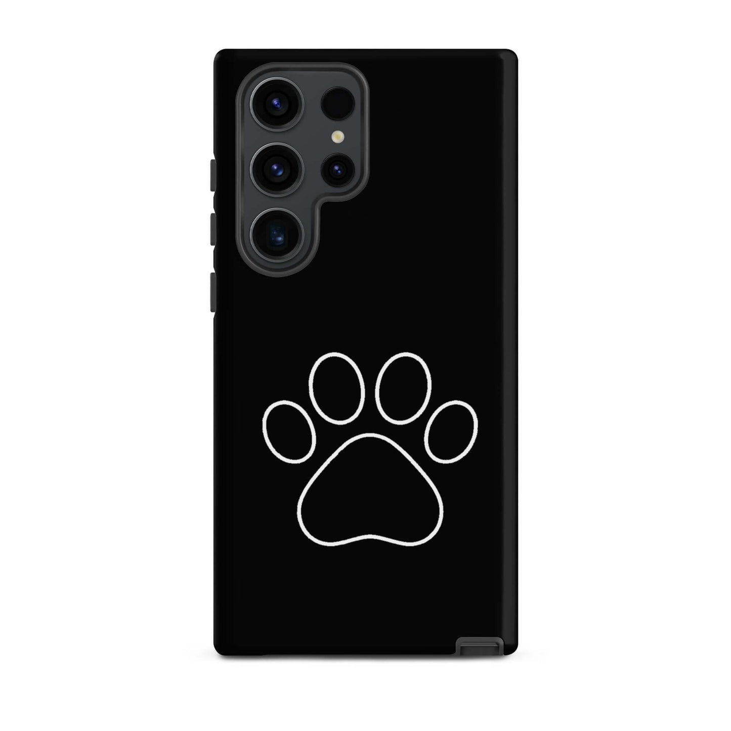 Phone Case for Samsung Galaxy featuring a minimalist paw print design, perfect for pet lovers.