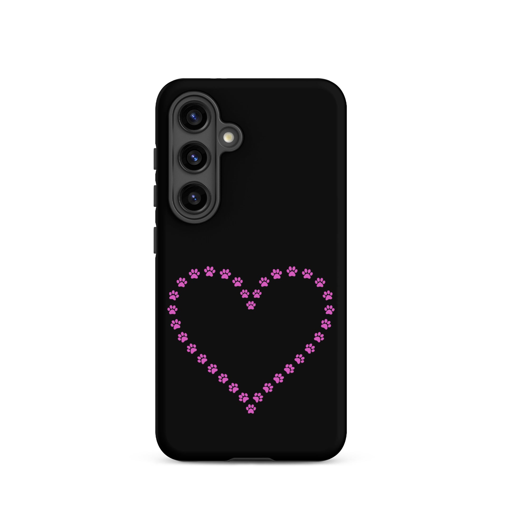 Phone Case for Samsung Galaxy featuring paw print heart design perfect for pet lovers.
