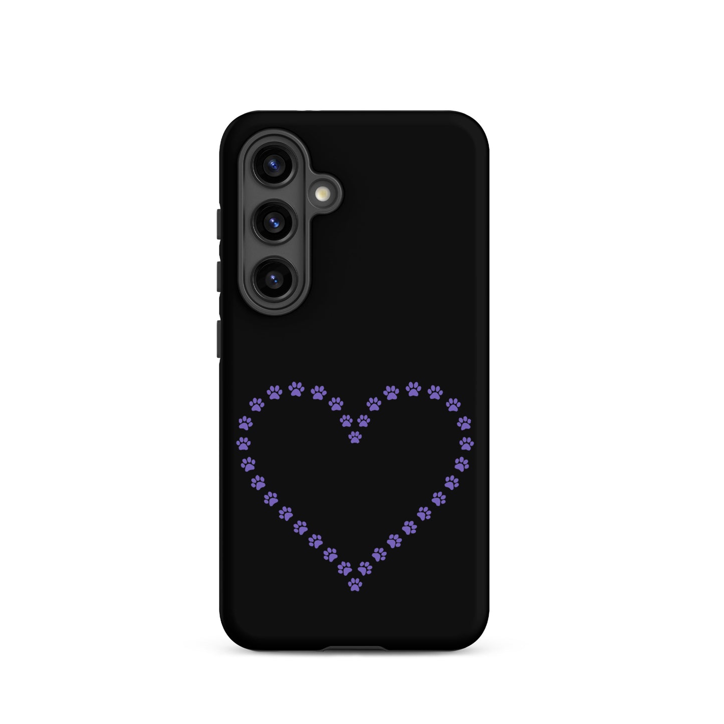 Phone Case for Samsung Galaxy featuring paw print heart design for pet lovers, showcasing playful charm and protection.