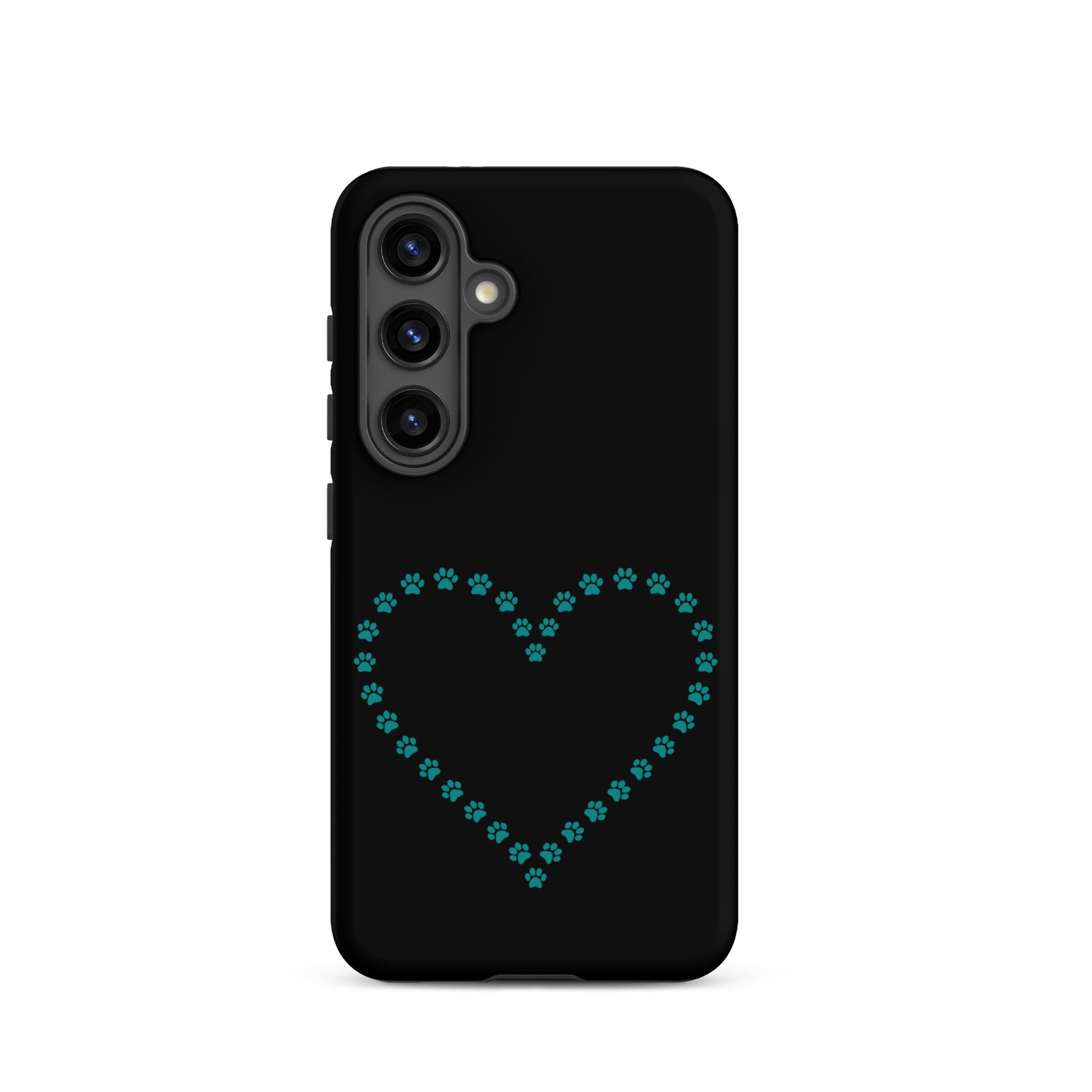 Phone Case for Samsung Galaxy with a heart design made of paw prints for pet lovers.