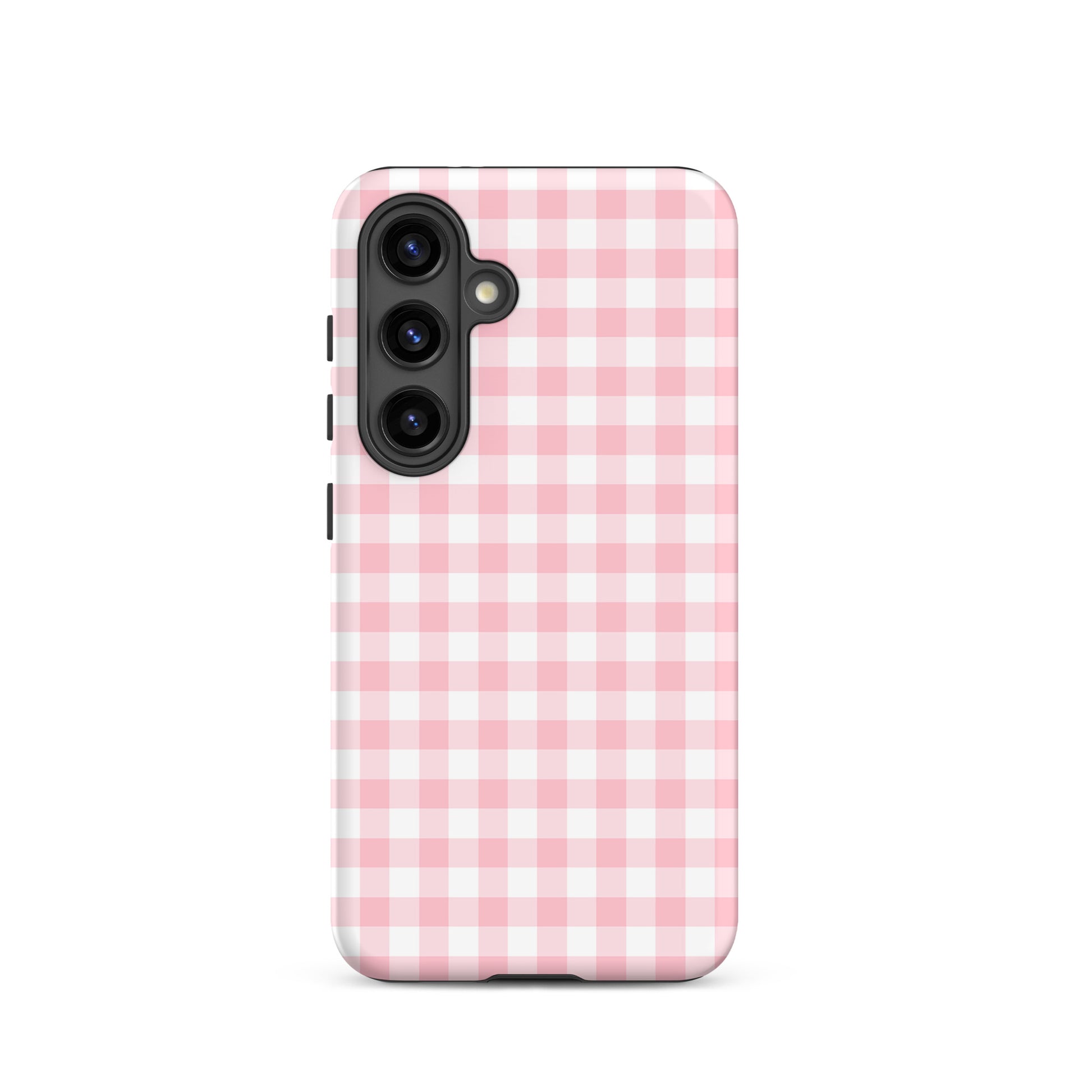 Pink and white gingham pattern Phone Case for Samsung Galaxy combining style and protection